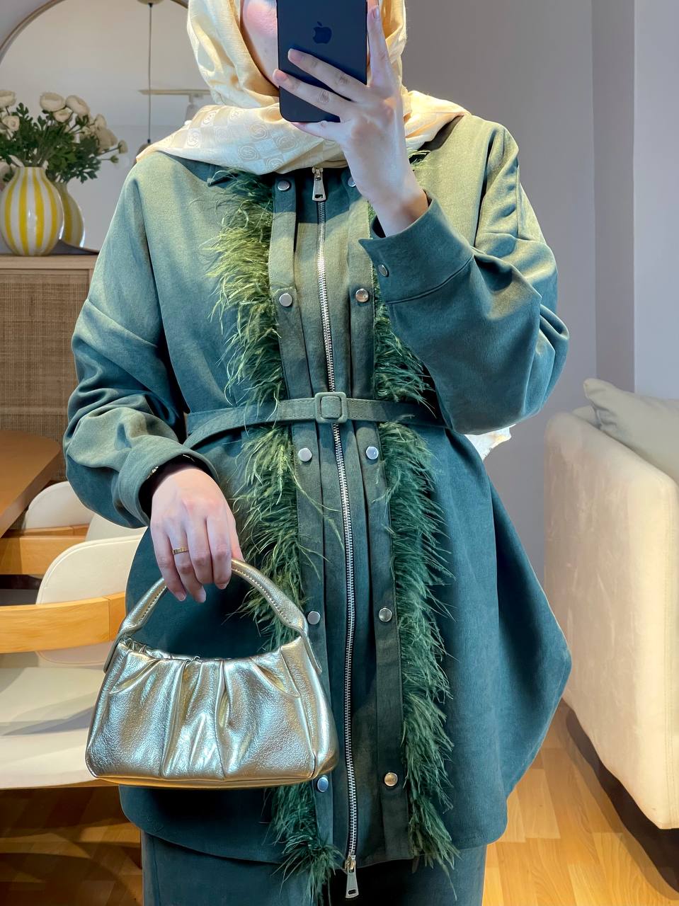 Yeşil Önü Tüylü Takım