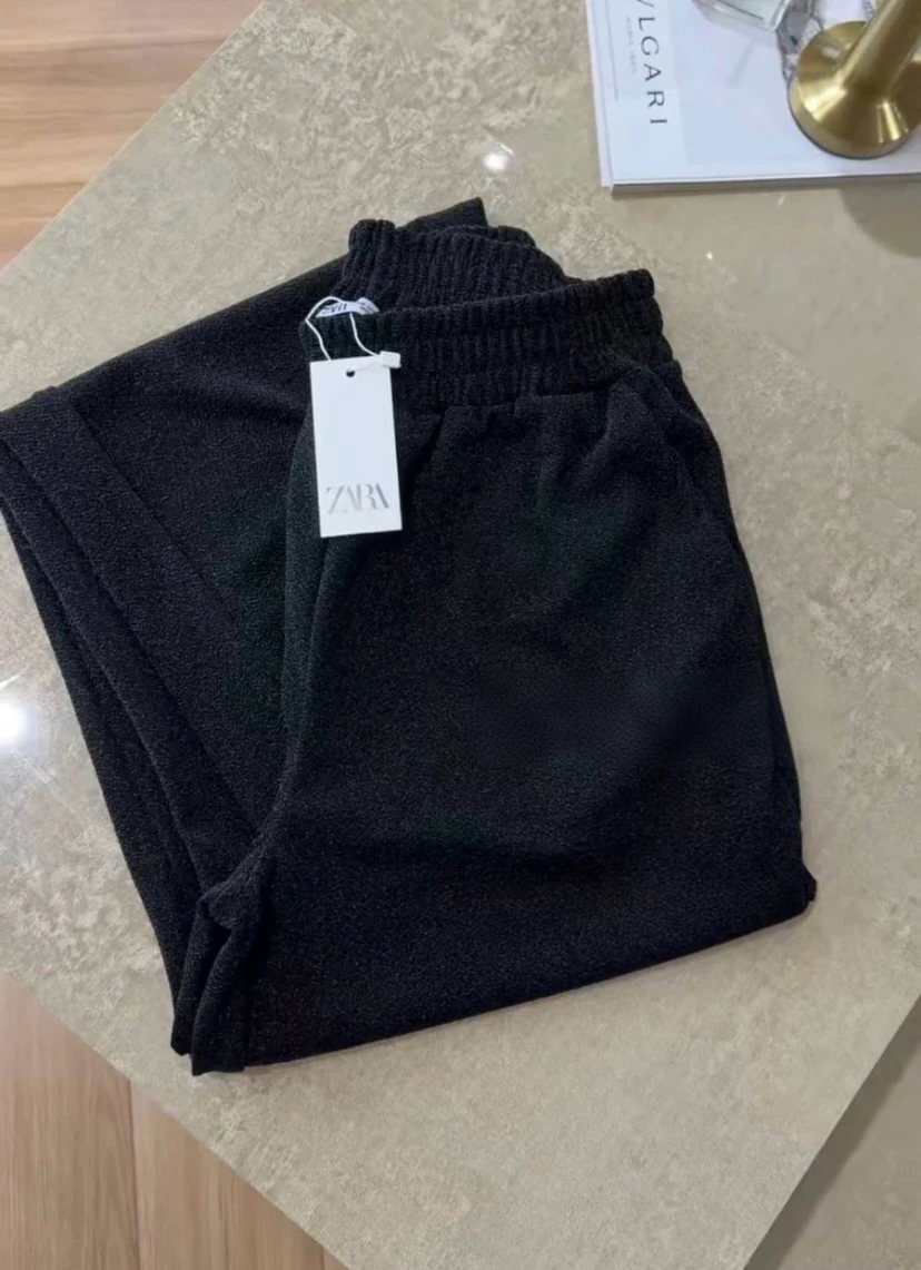 Simli Siyah Pantolon