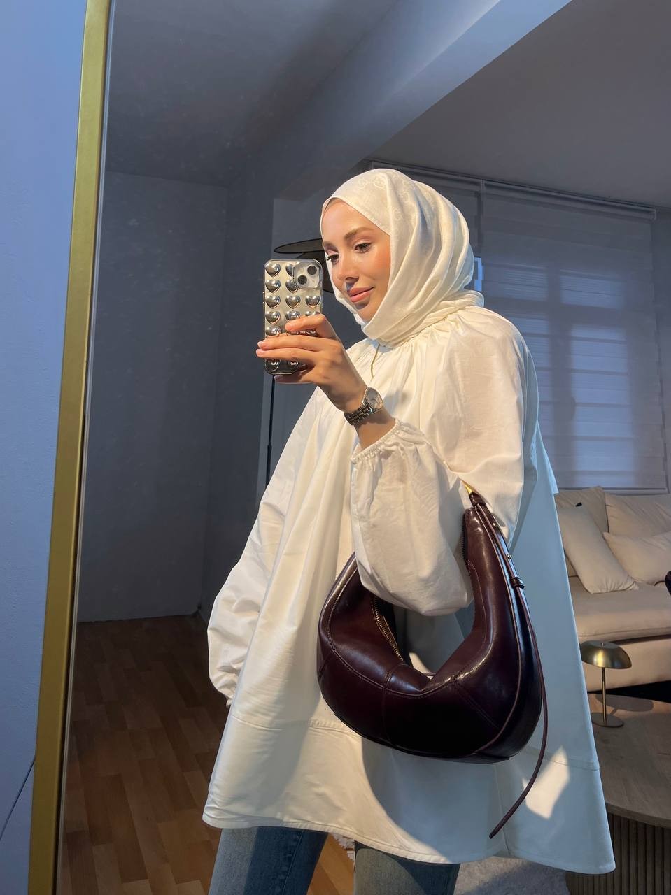 Volanlı Balon Kol Tunik