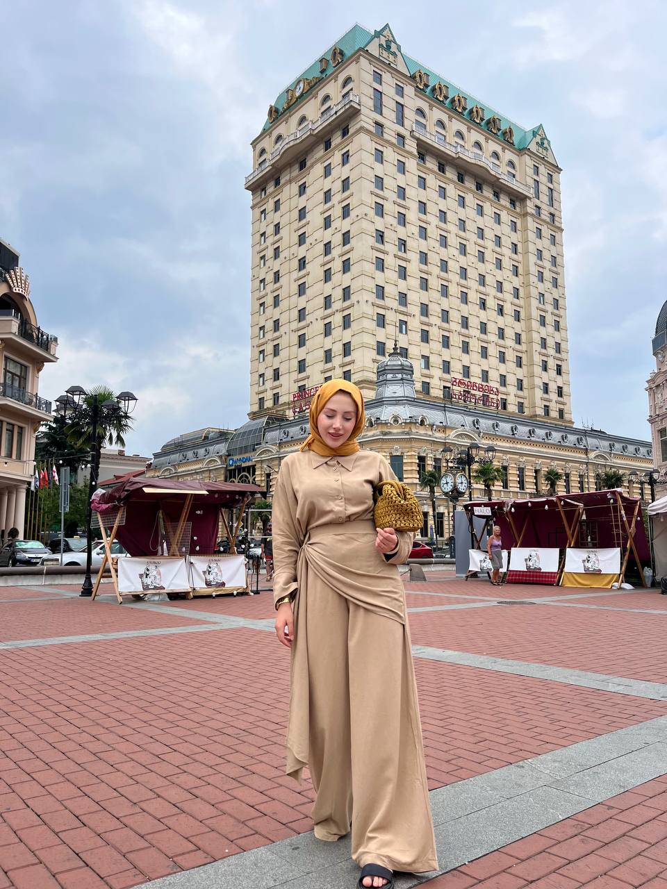 Asimetrik Bağlamalı Pantolon Takım