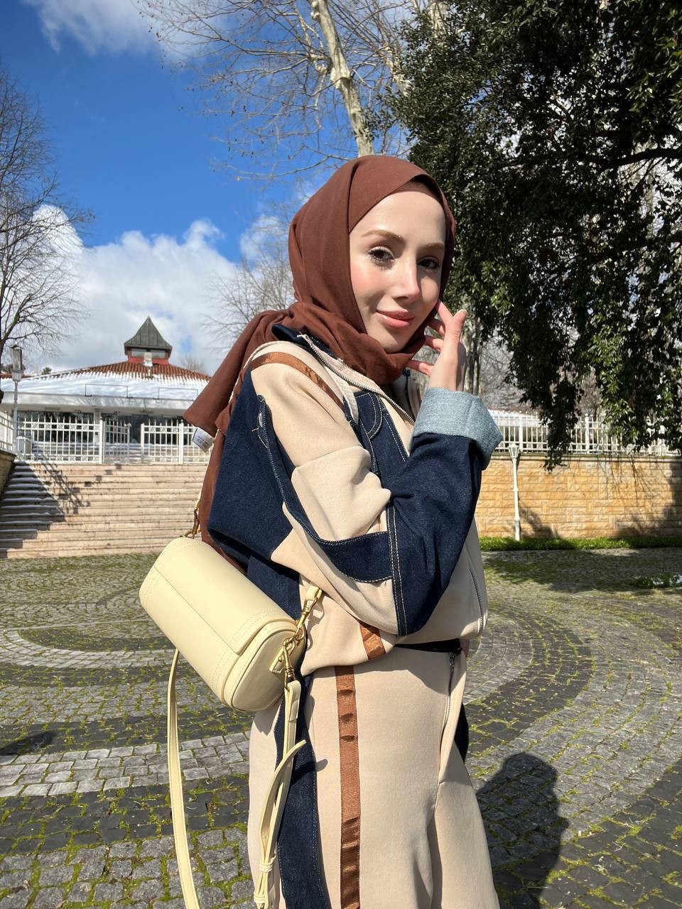 Denim Detaylı Eşofman Takımı