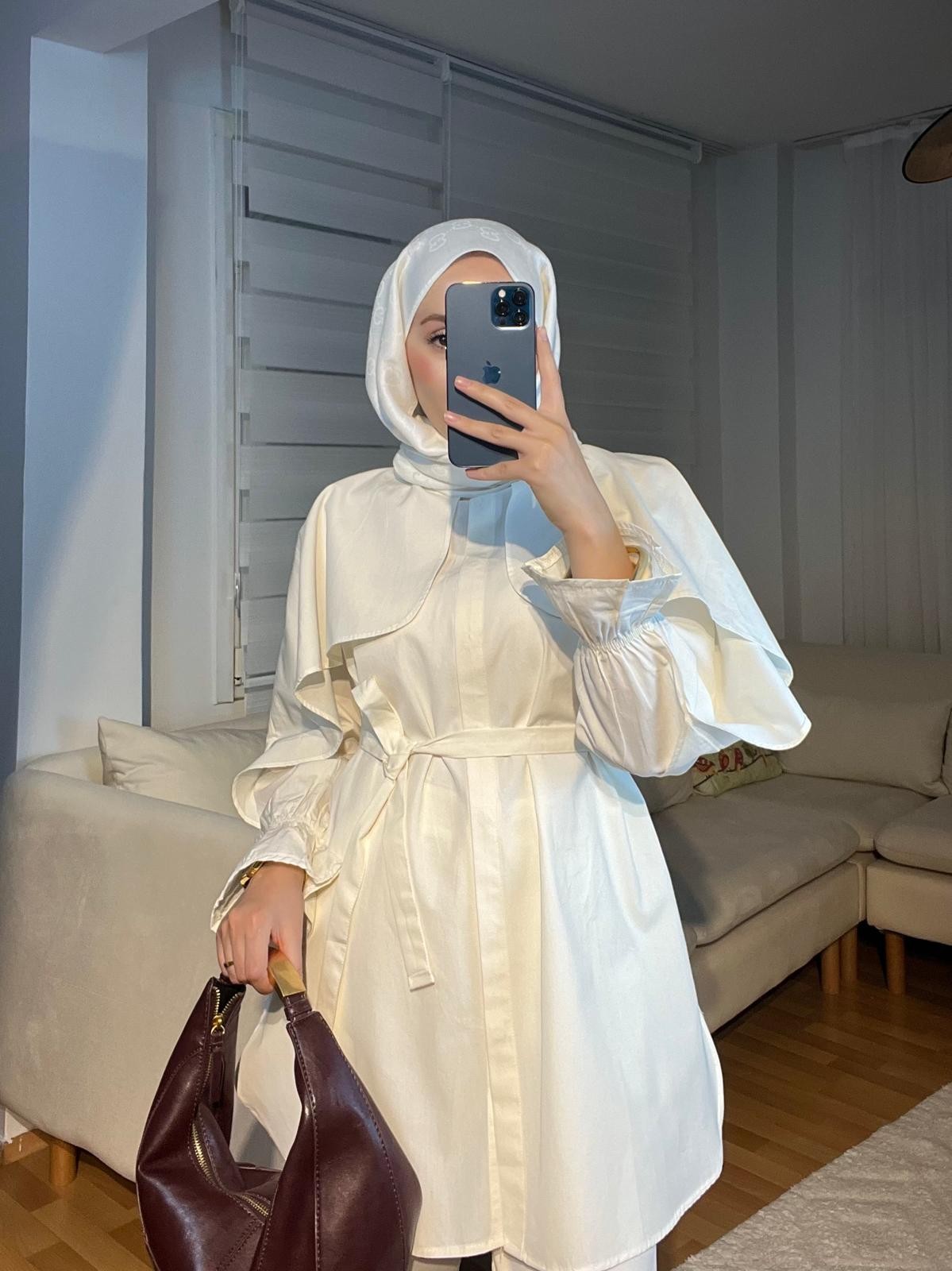 Perla Pelerin Beyaz Gömlek
