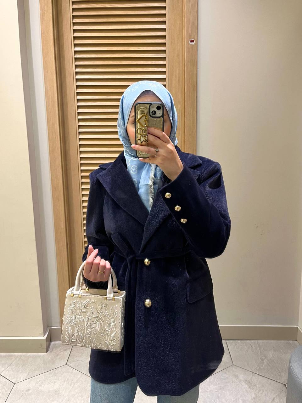 Sole Bağlamalı Lacivert Ceket