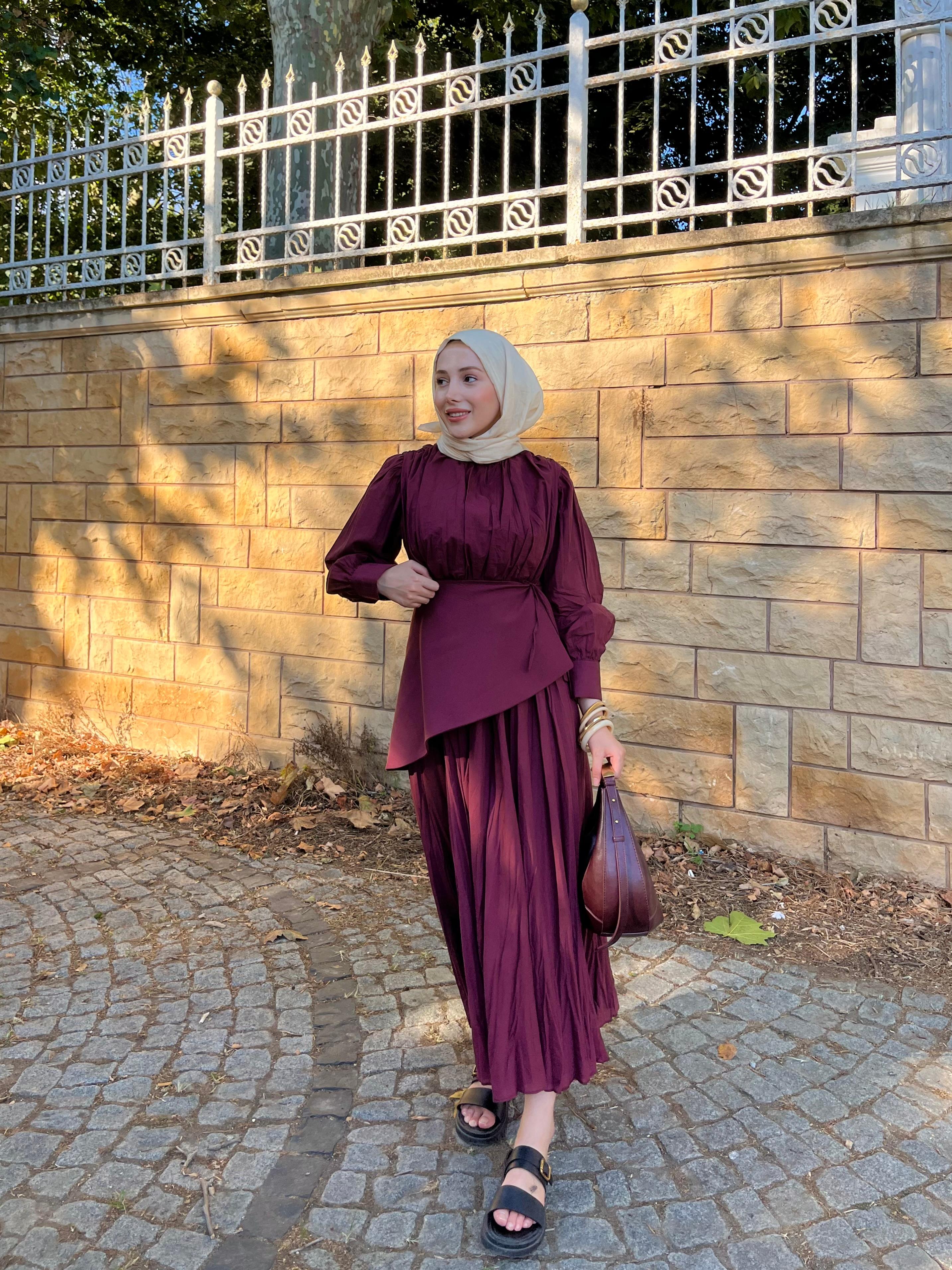 Peram Tasarım Elbise Bordo
