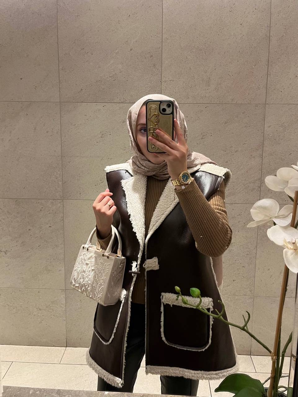 Peram Elva Kahve Yelek