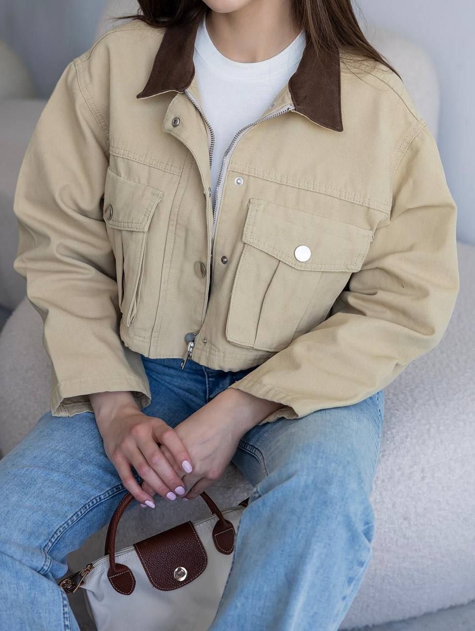 Mini Bomber Crop Ceket