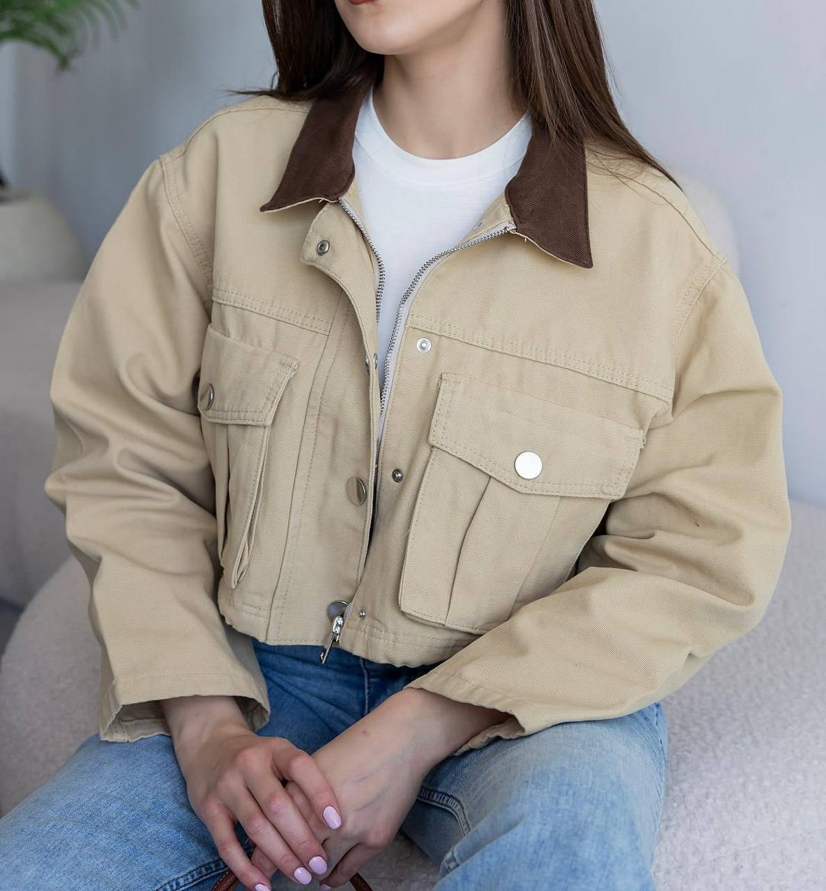 Mini Bomber Crop Ceket