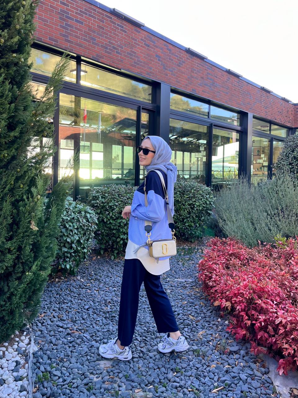 Çizgili Eşofman Takımı - Lacivert