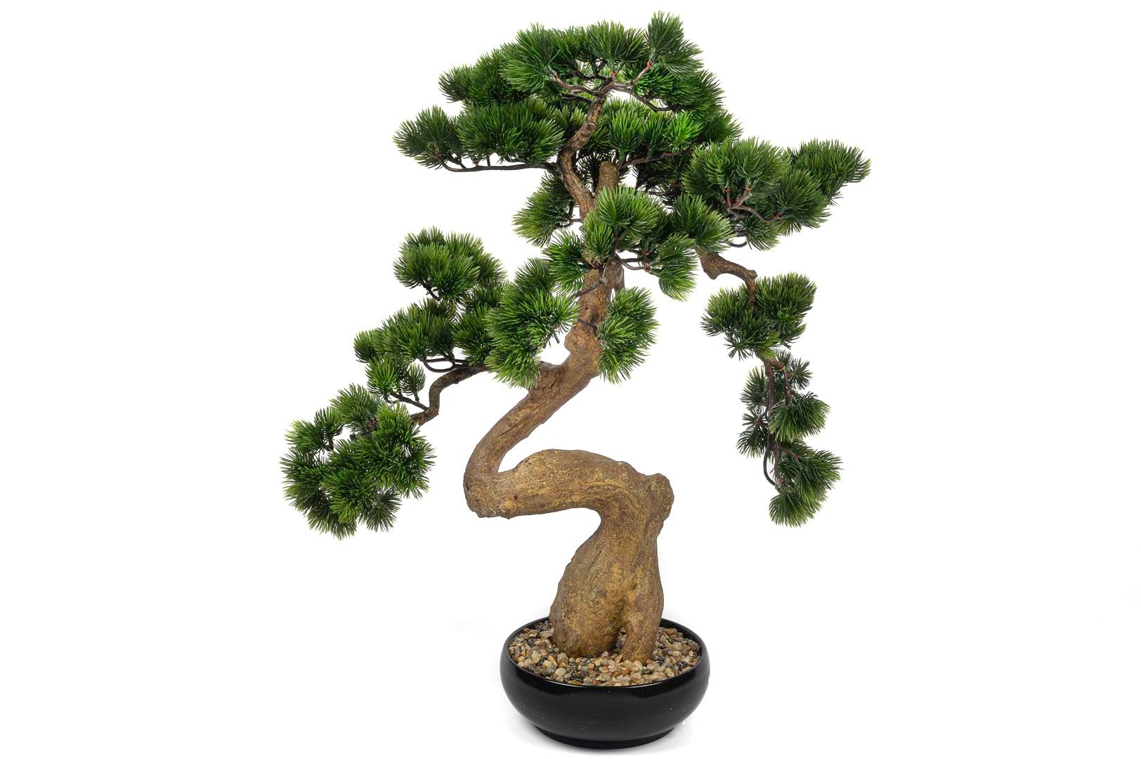 KIVRIMLI PINE TREE YAPAY BONSAI AĞACI 56X64CM