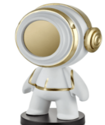 ASTRONAUT WHITE GOLD BIG DECOR 25X18X40 CM