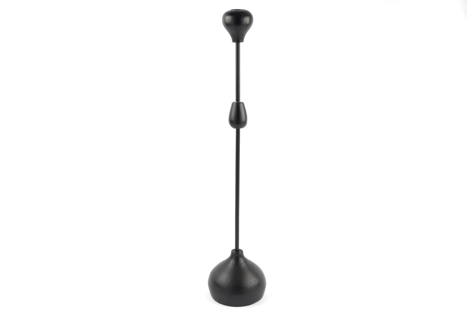 SİYAH METAL MUMLUK 11X54CM