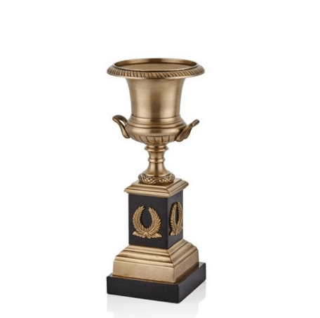 SQUARE WREATH STAND SMALL VASE ANTIQUE BRASS 16,5X16,5X35,5 CM