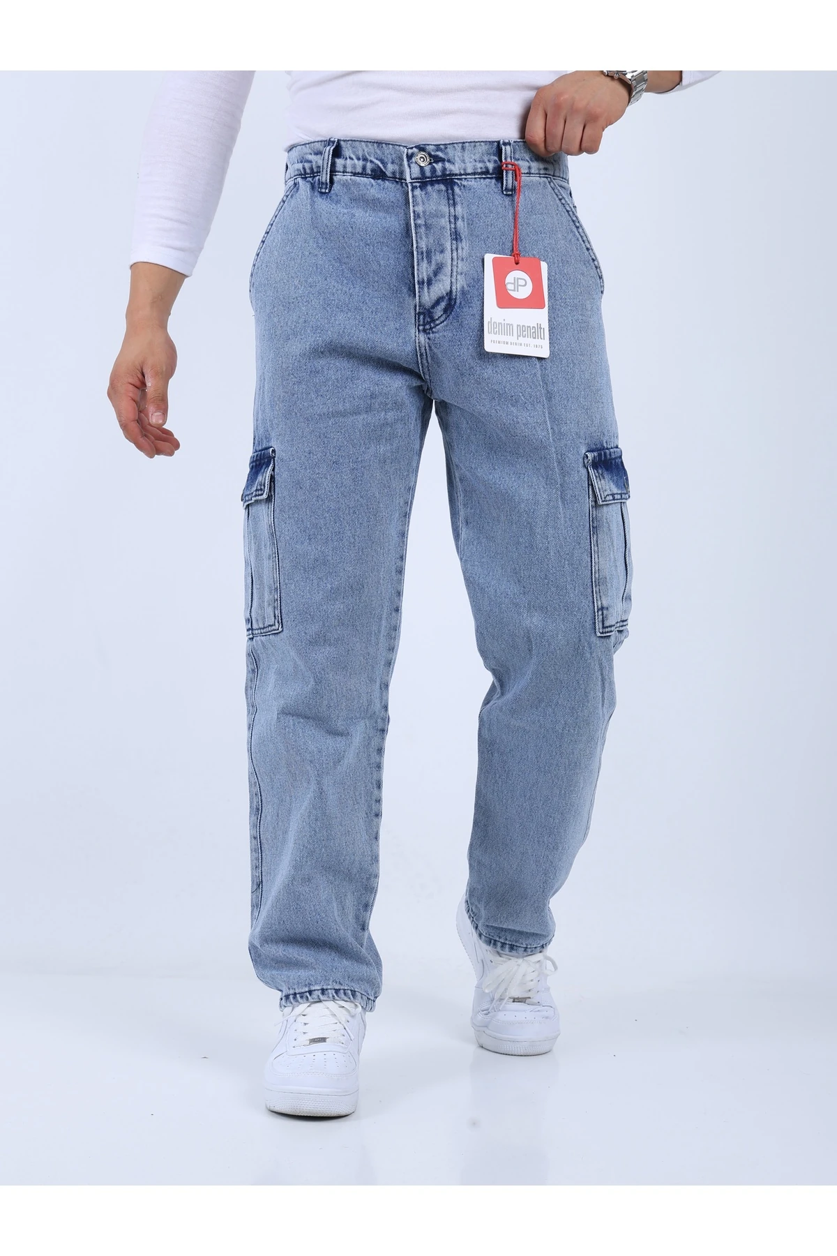 Erkek Baggy Kargo Cepli Buz Pantolon main variant image