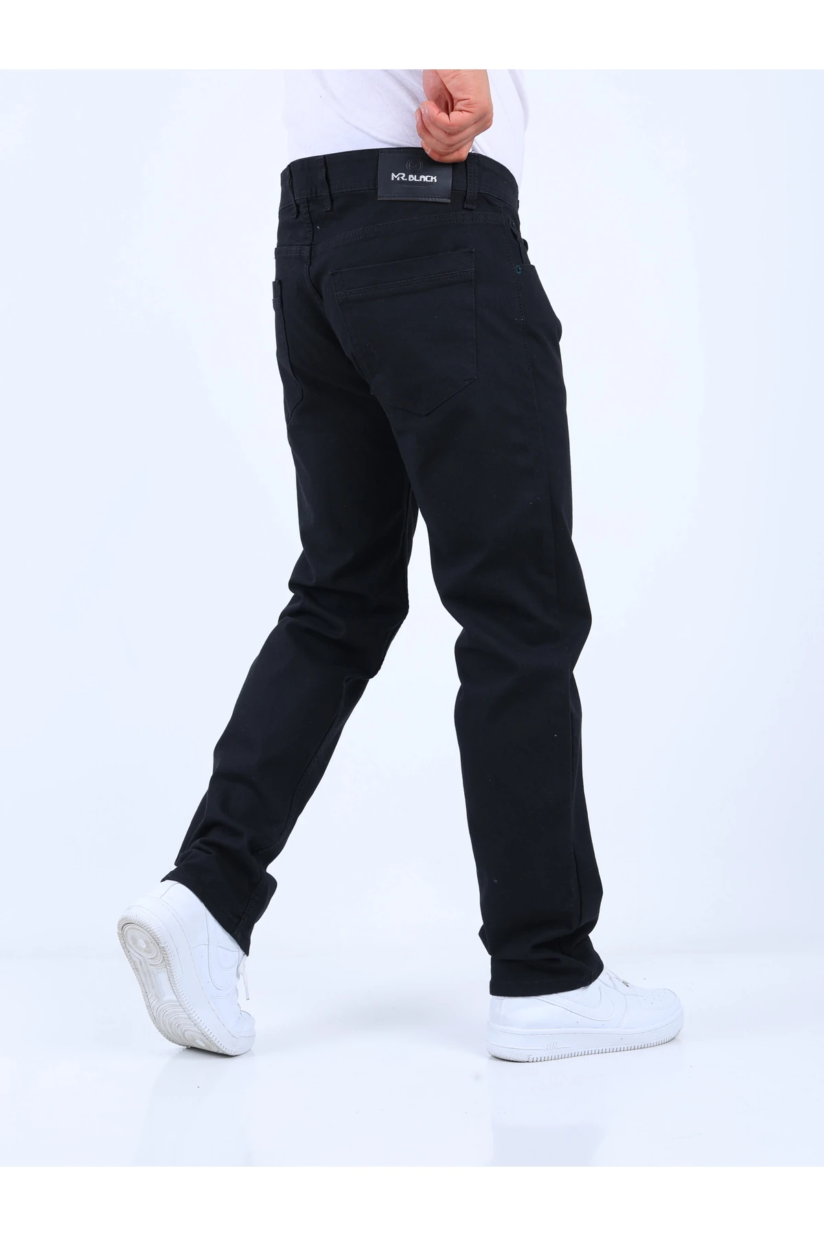 Erkek Baggy Petekli Siyah Pantolon