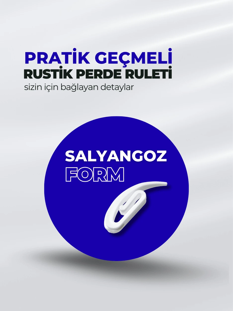 Salyangoz Geçmeli Rustik Perde Ruleti