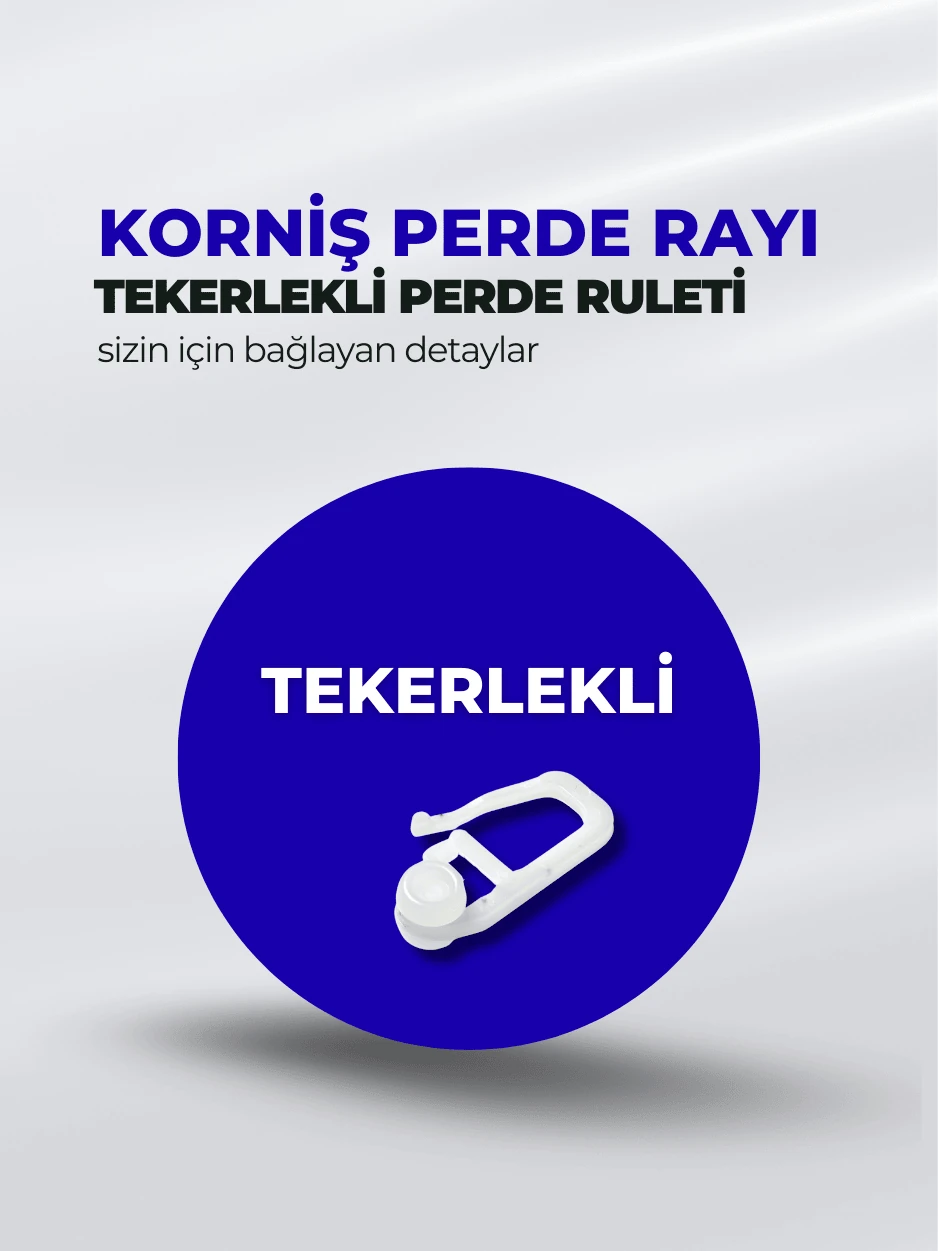 Korniş Perde Rayı Tekerlekli Perde Ruleti