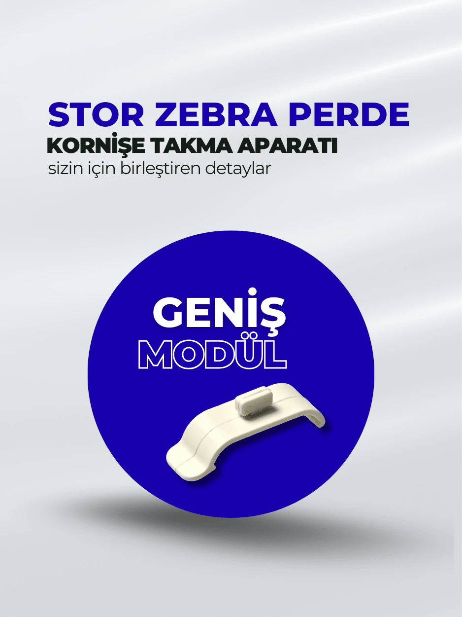 Geniş Stor Zebra Perde Korniş Takma Aparatı