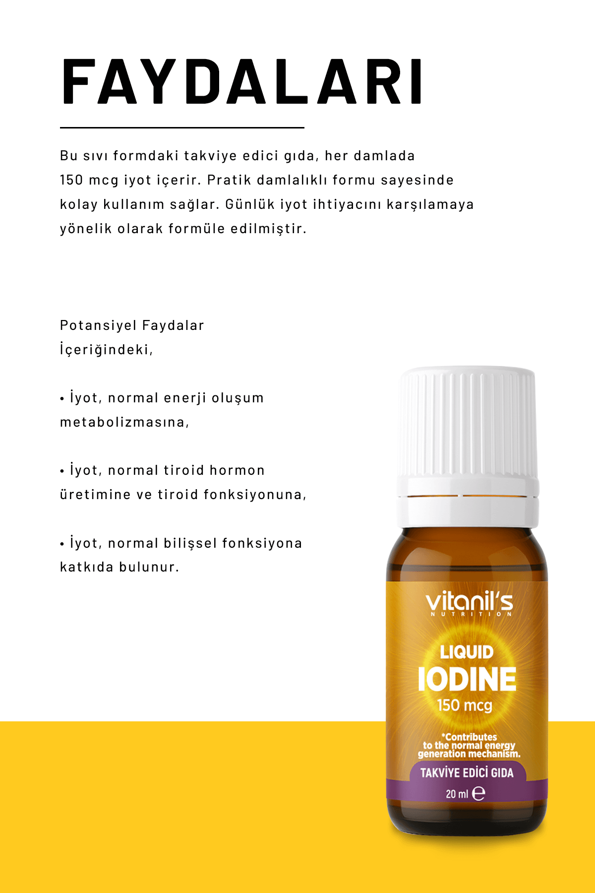 Liquid İodine (İyot Damlası) 20ml
