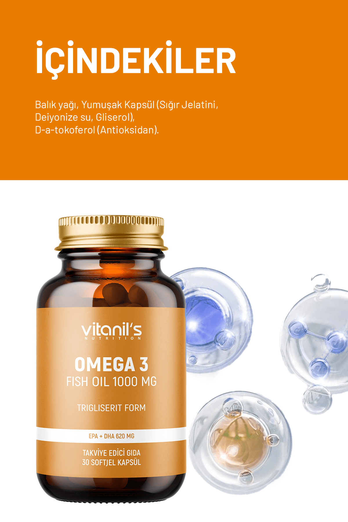 Omega 3 - Fish Oil Softgel (EPA+DHA 620mg)