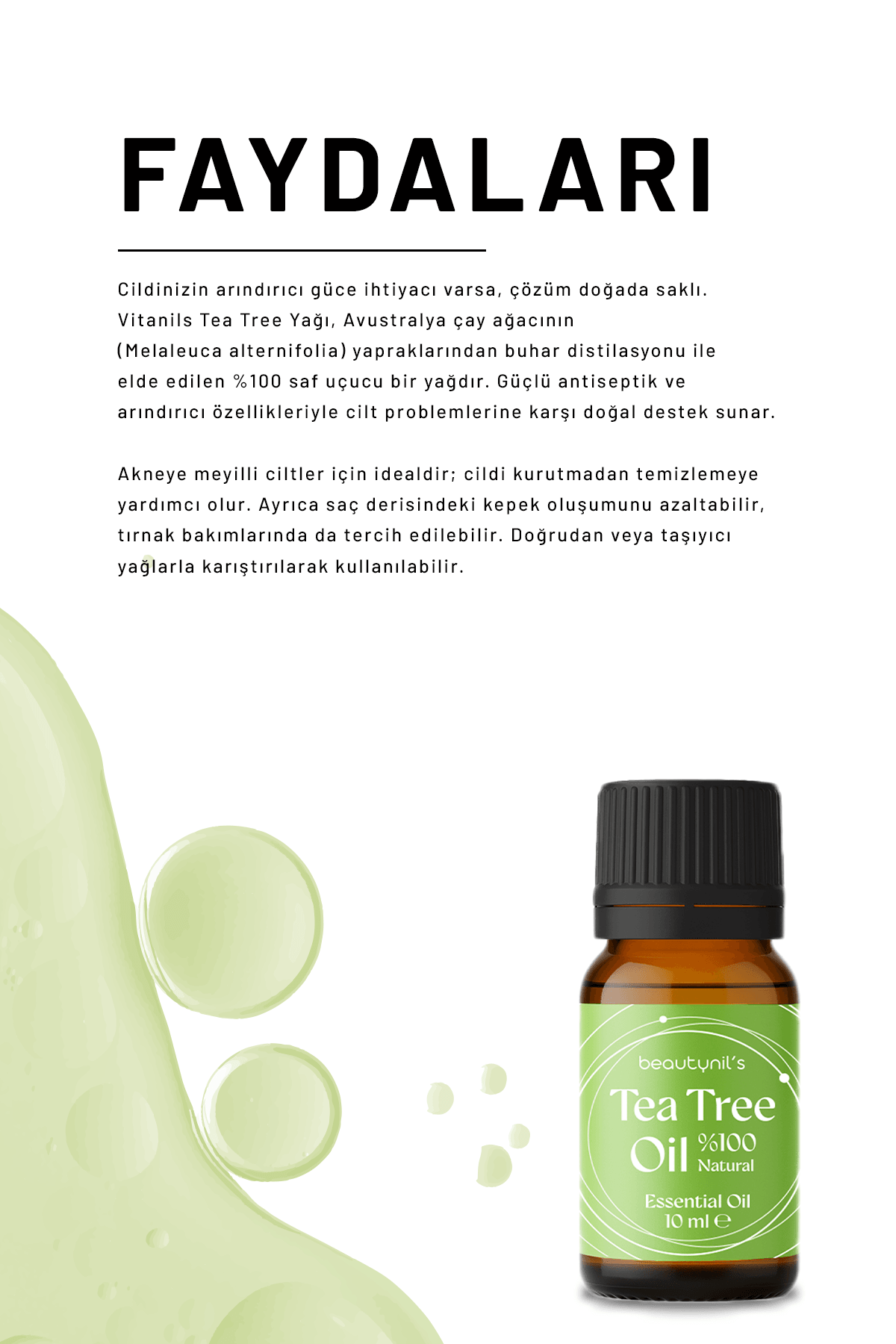 Tea Tree Oil (Avustralya Çay Ağacı Yağı) 10 ml