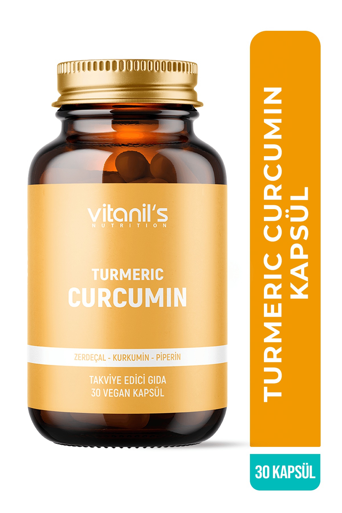 Türmeric Curcumin (Zerdeçal ve Piperin) 30 Vegan Kapsül