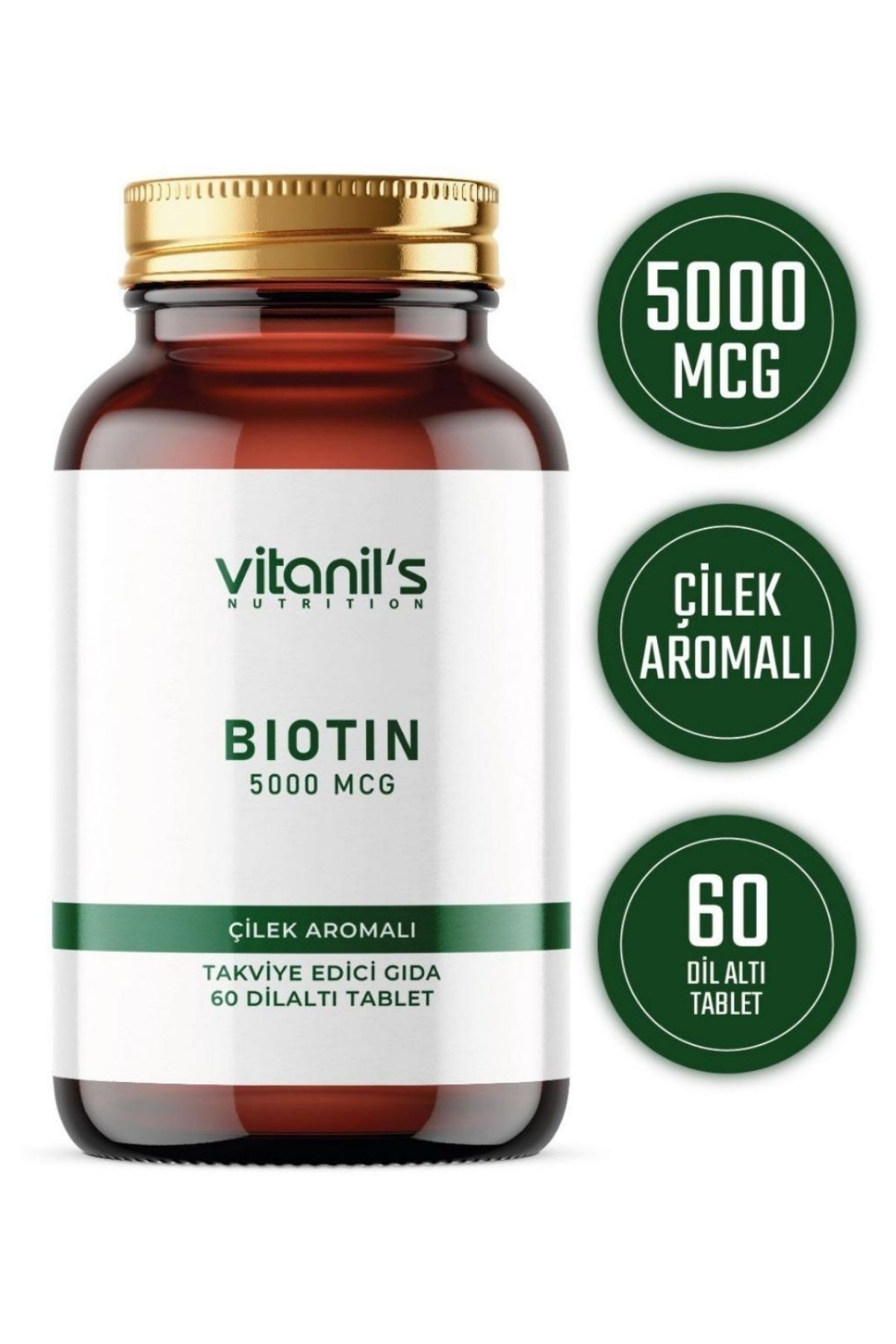 Biotin Chewable 60 Tablet - 5000 mcg
