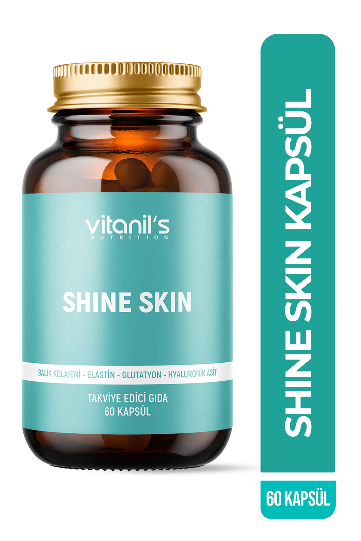 Shine Skin (Marine Kolajen, Elastin, Glutatyon, Hyaluronik Asit, Üzüm Çekirdeği) 60 Kapsül