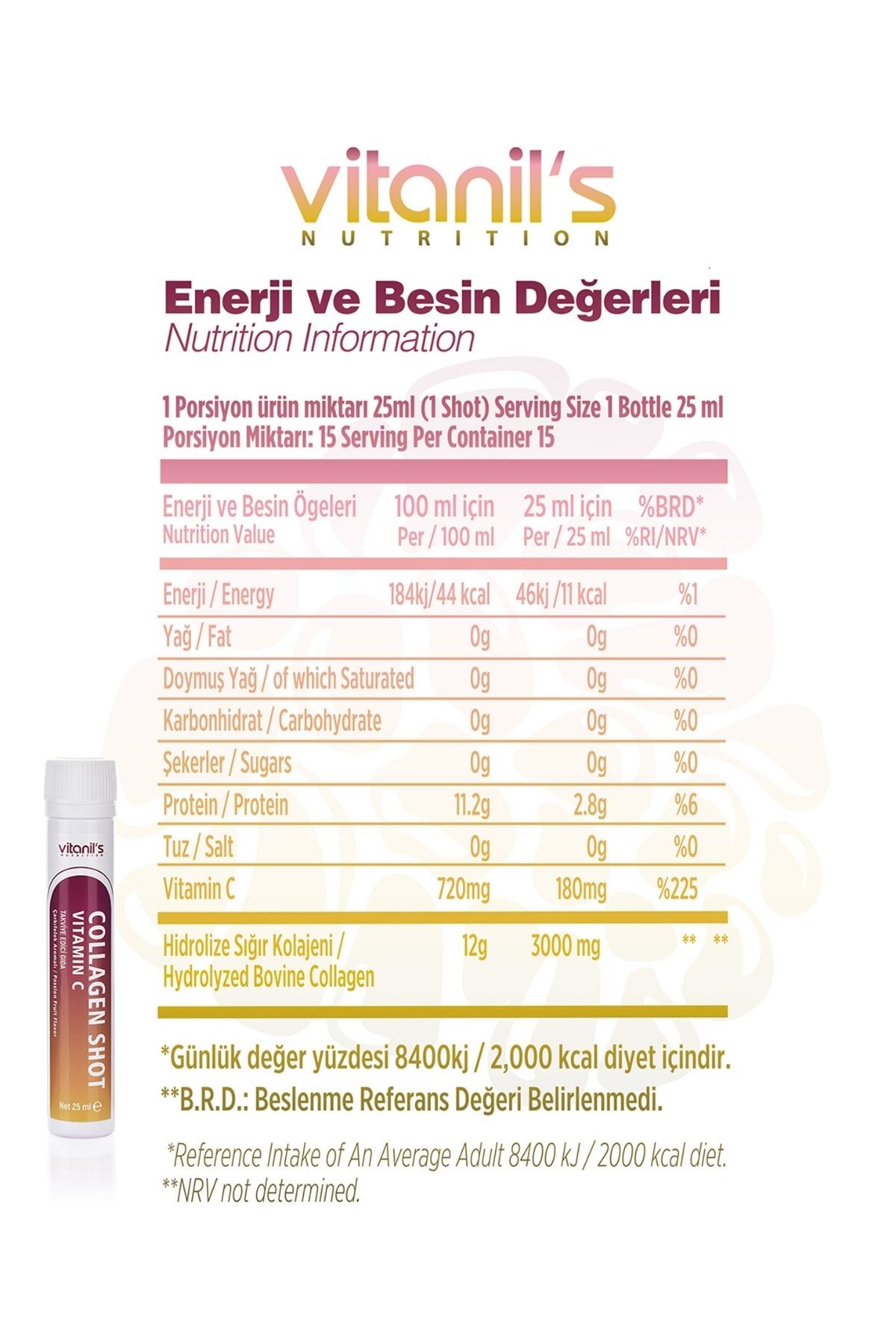 Collagen Shot - Çarkıfelek (15x25ml)