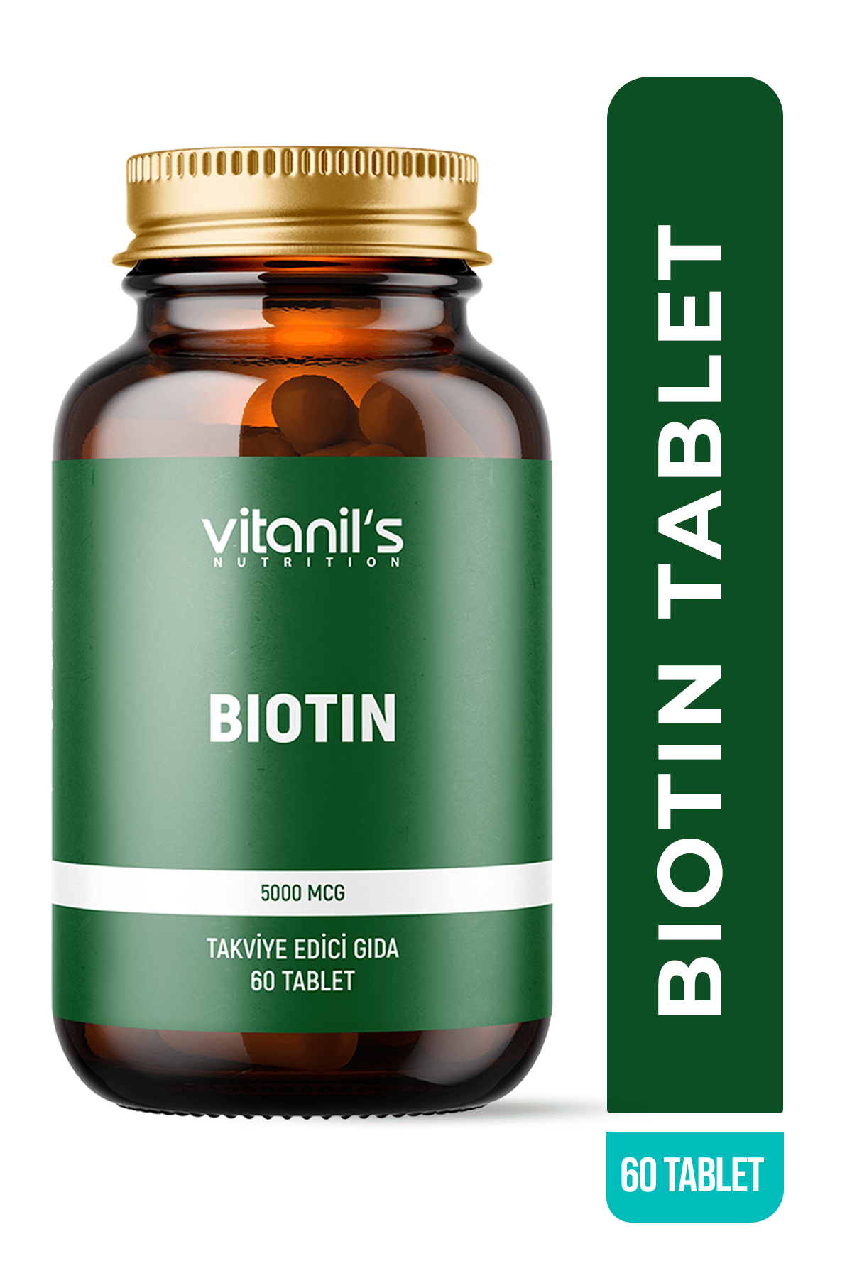 Biotin (B7 Vitamin ) 60 Tablet - 5000 mcg