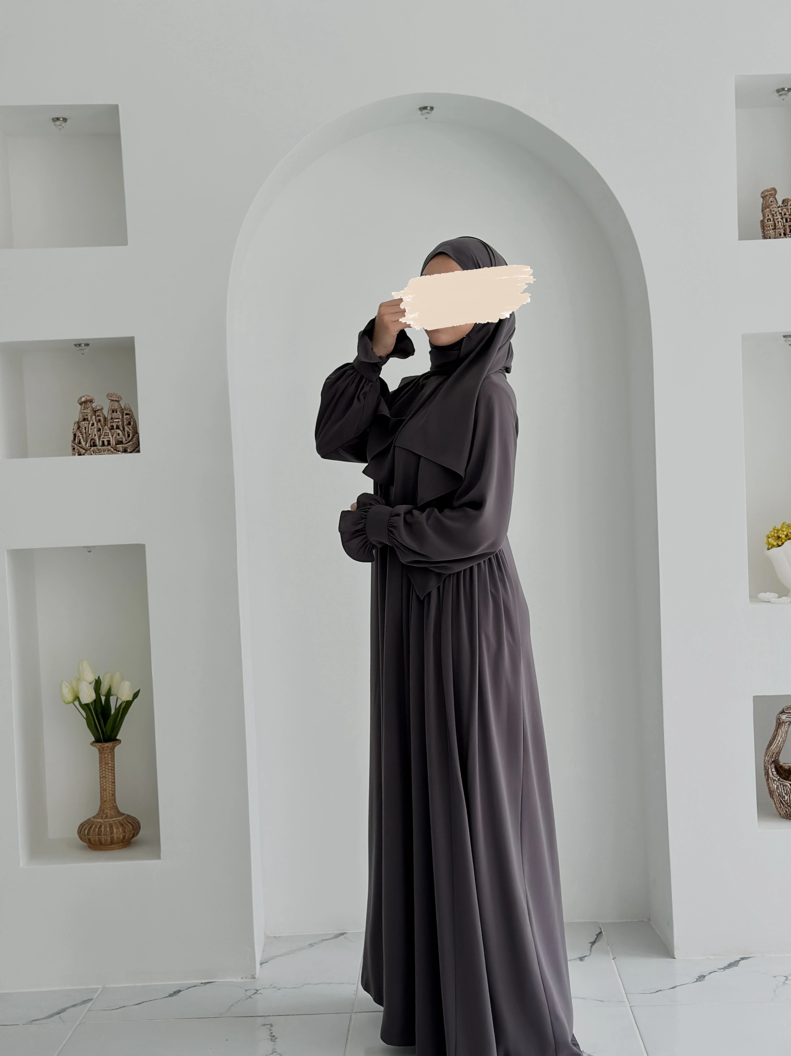 EFLİN ELBİSE FÜME +ŞAL