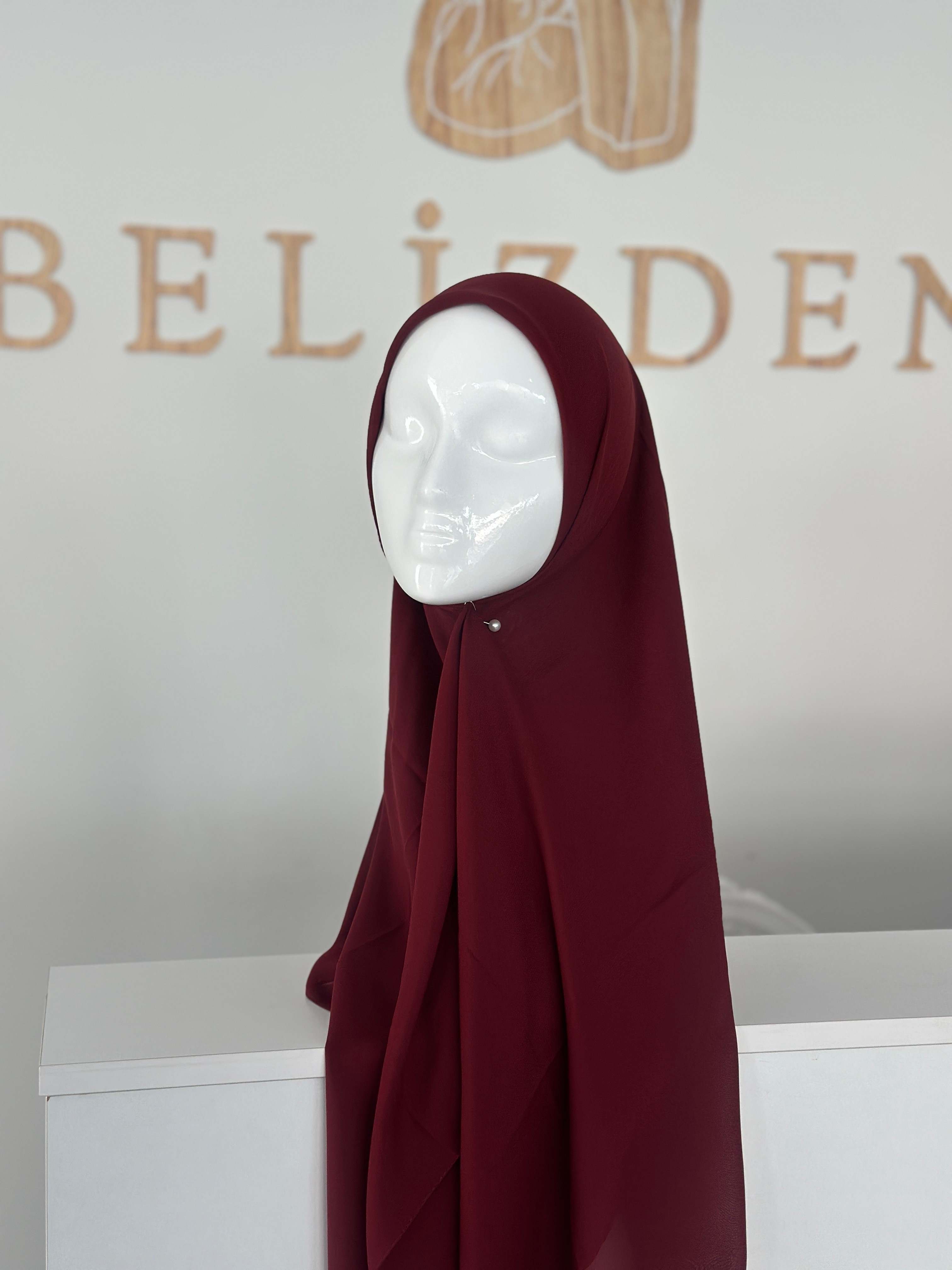 SOFT EŞARP 120x120 ( bordo ) 