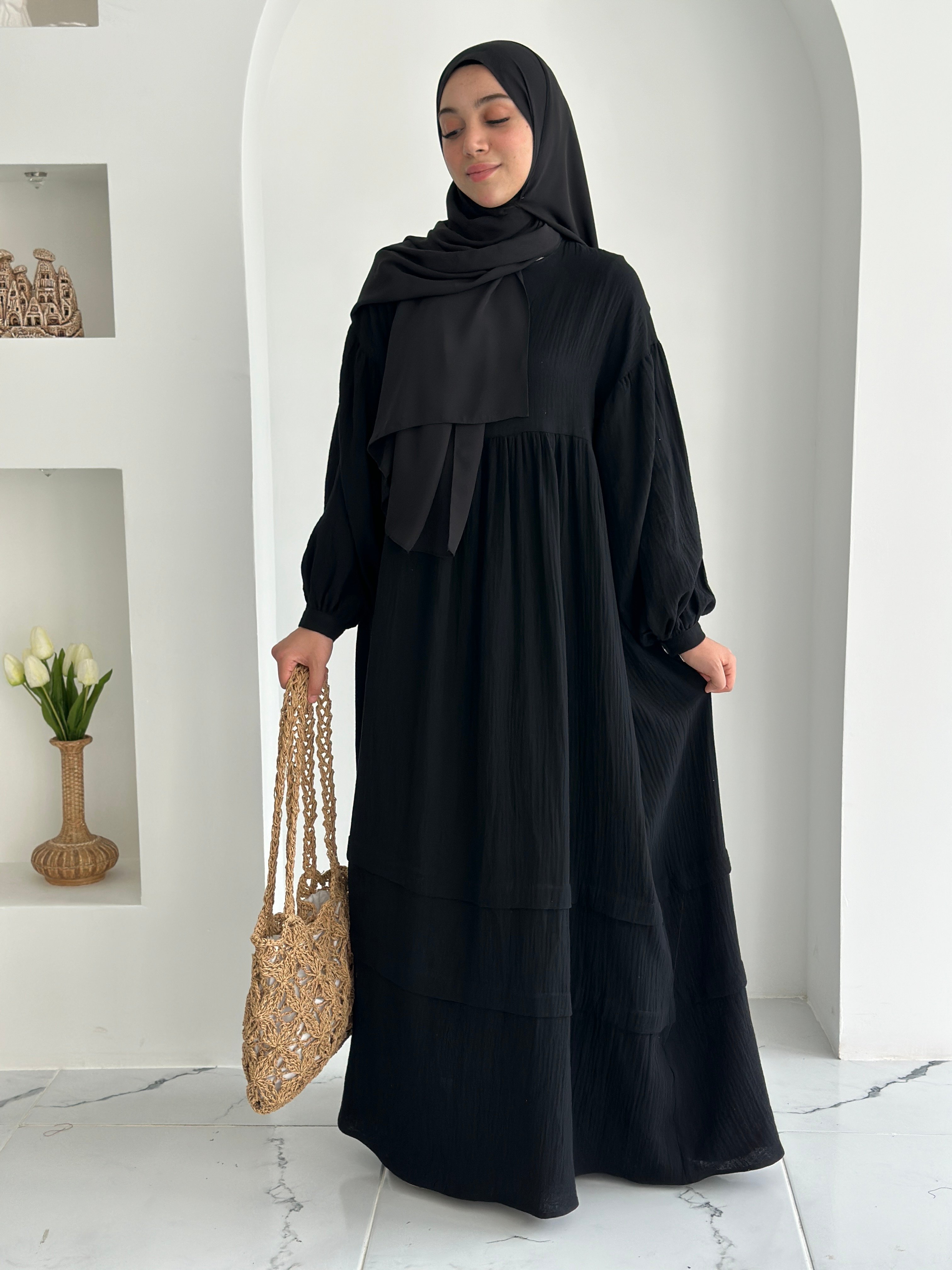 FARAH MUSLİN SİYAH 