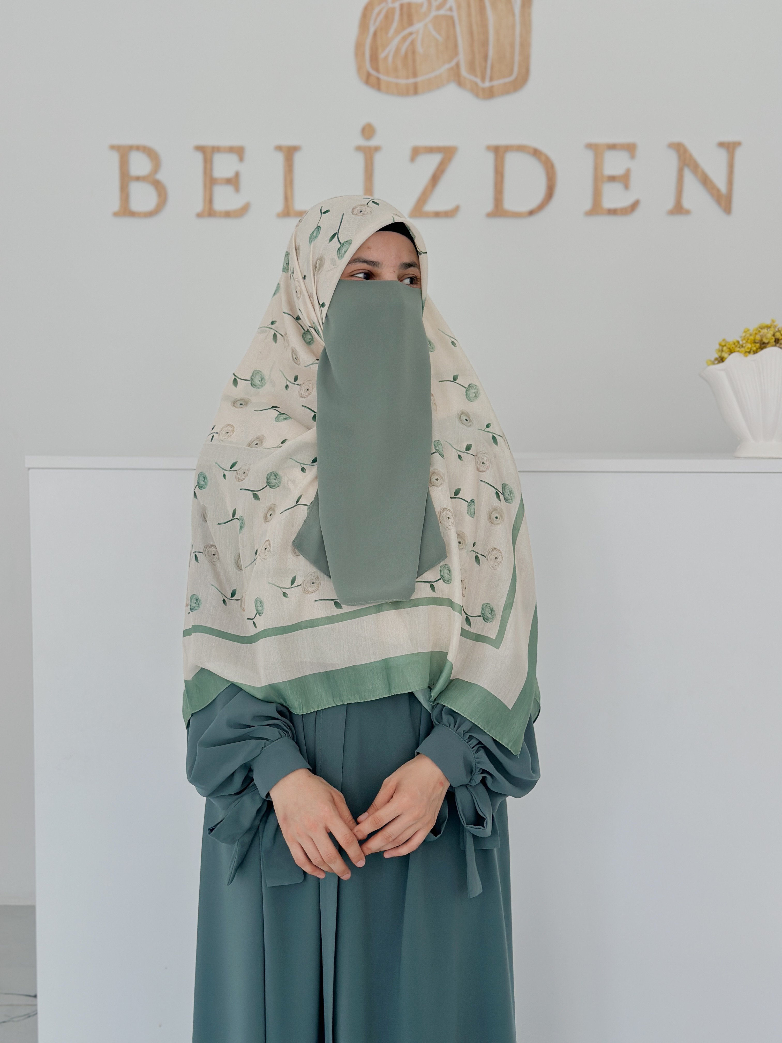 140x140 COTTON EŞARP GÜL - ÇAĞLA GÜL 