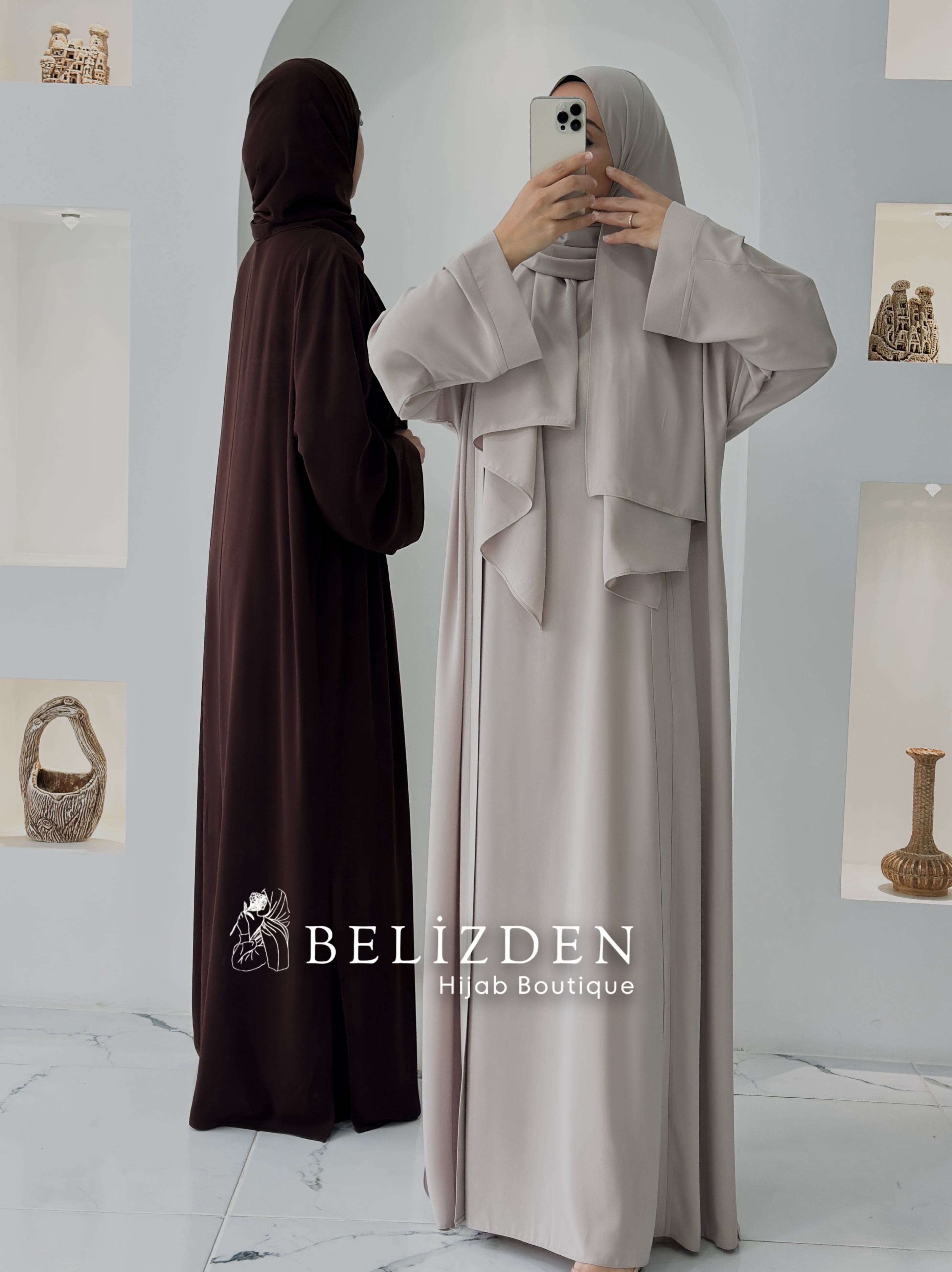İPEK SAHRA ABAYA TAKIM - TAŞ