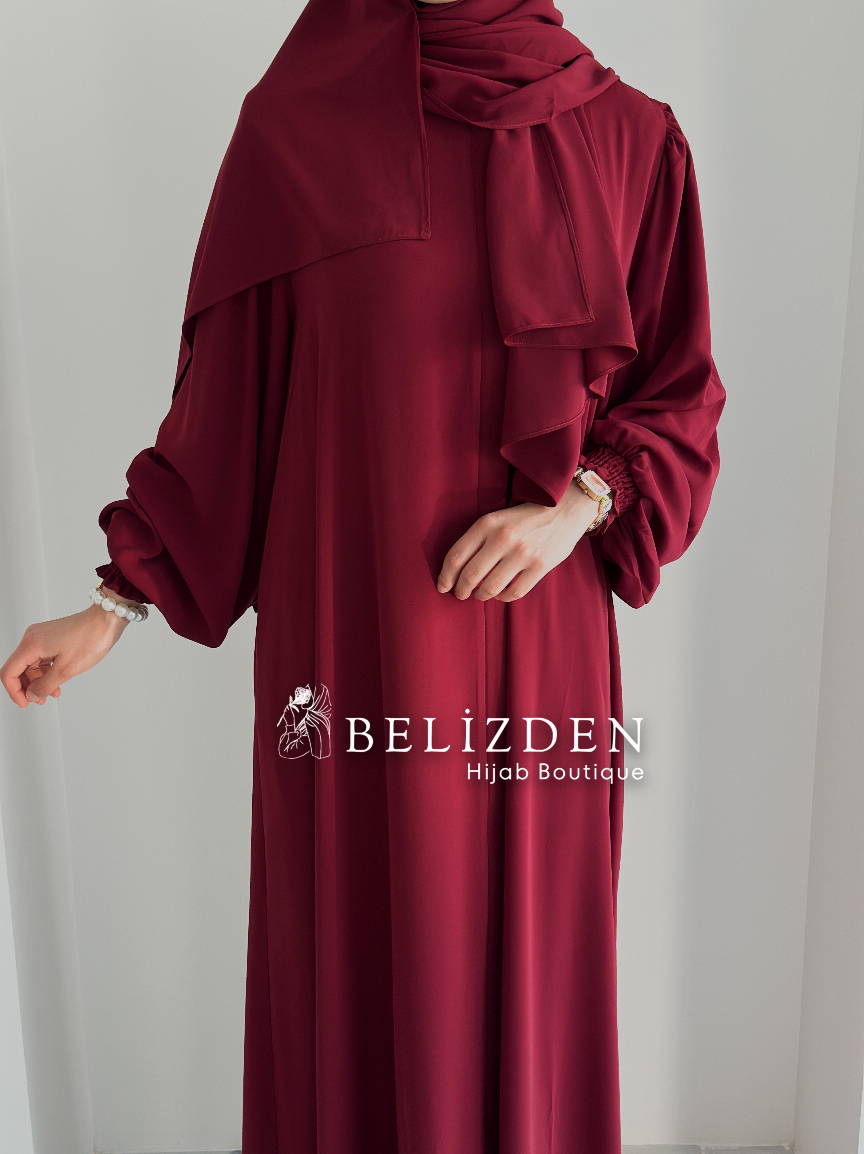 HANIMELİ FERACE BORDO +ŞAL