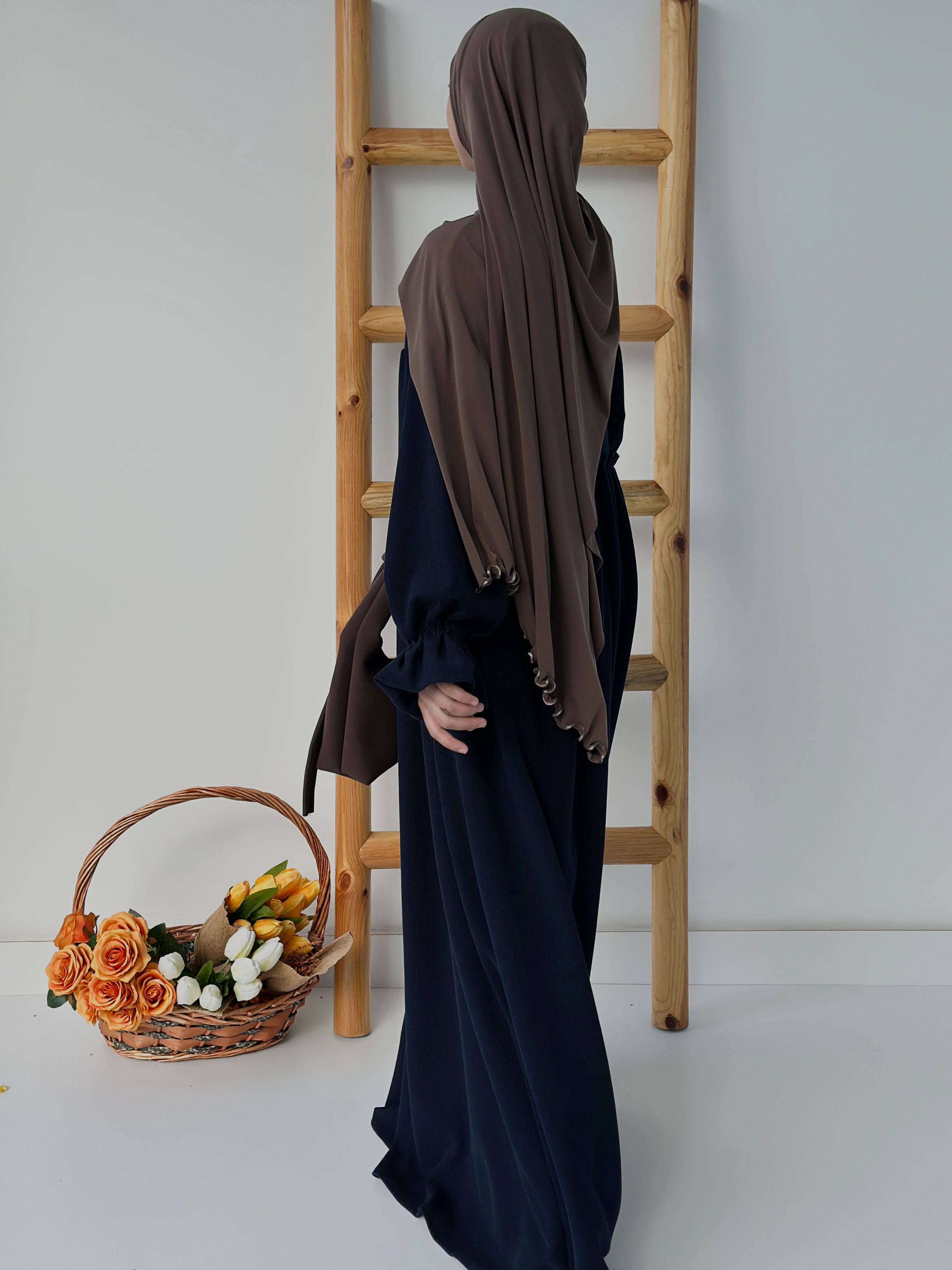 FİTİLLİ İNCİ ELBİSE  - LACİVERT