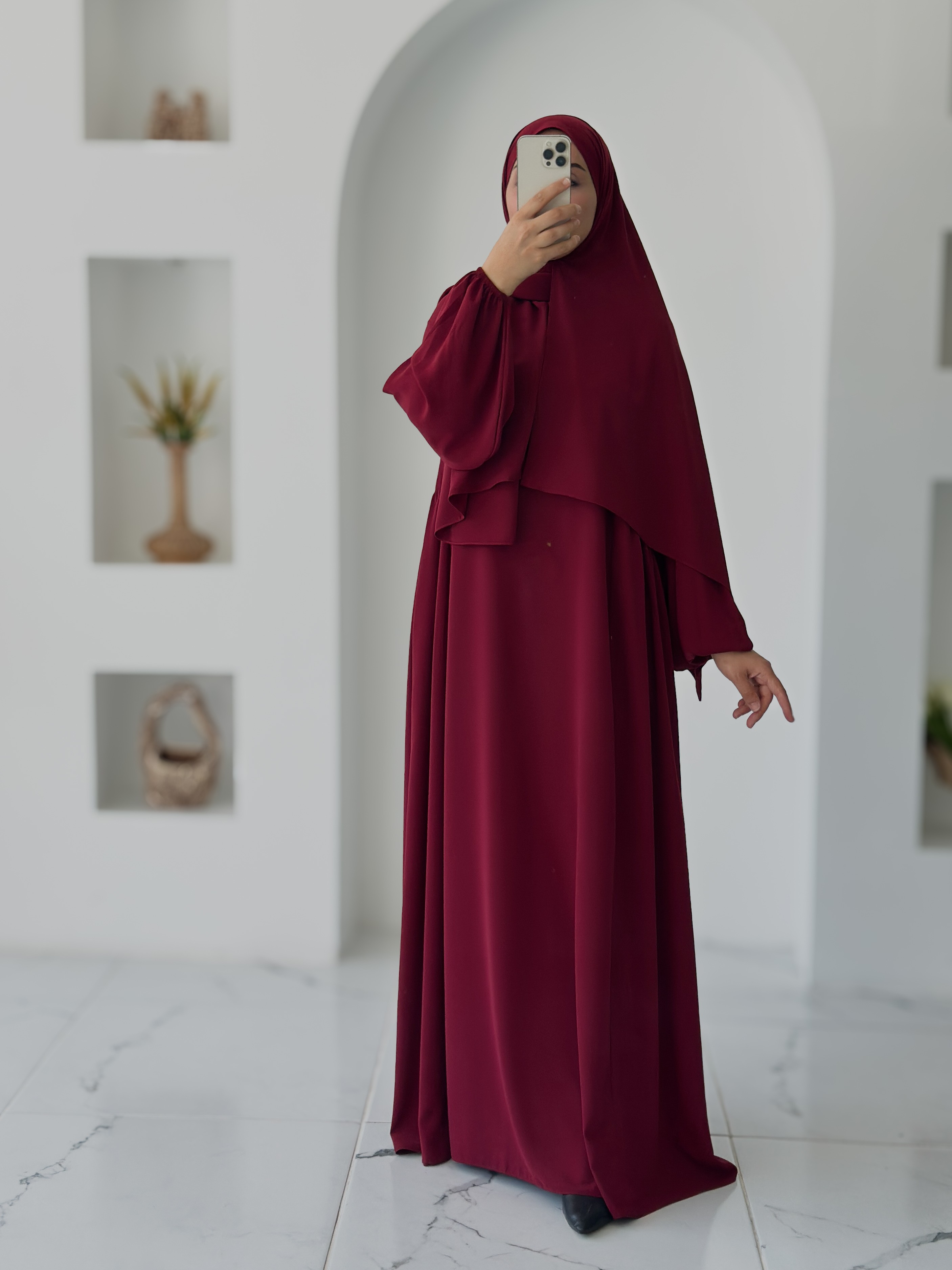 İPEK NEVA ABAYA +ŞAL - BORDO