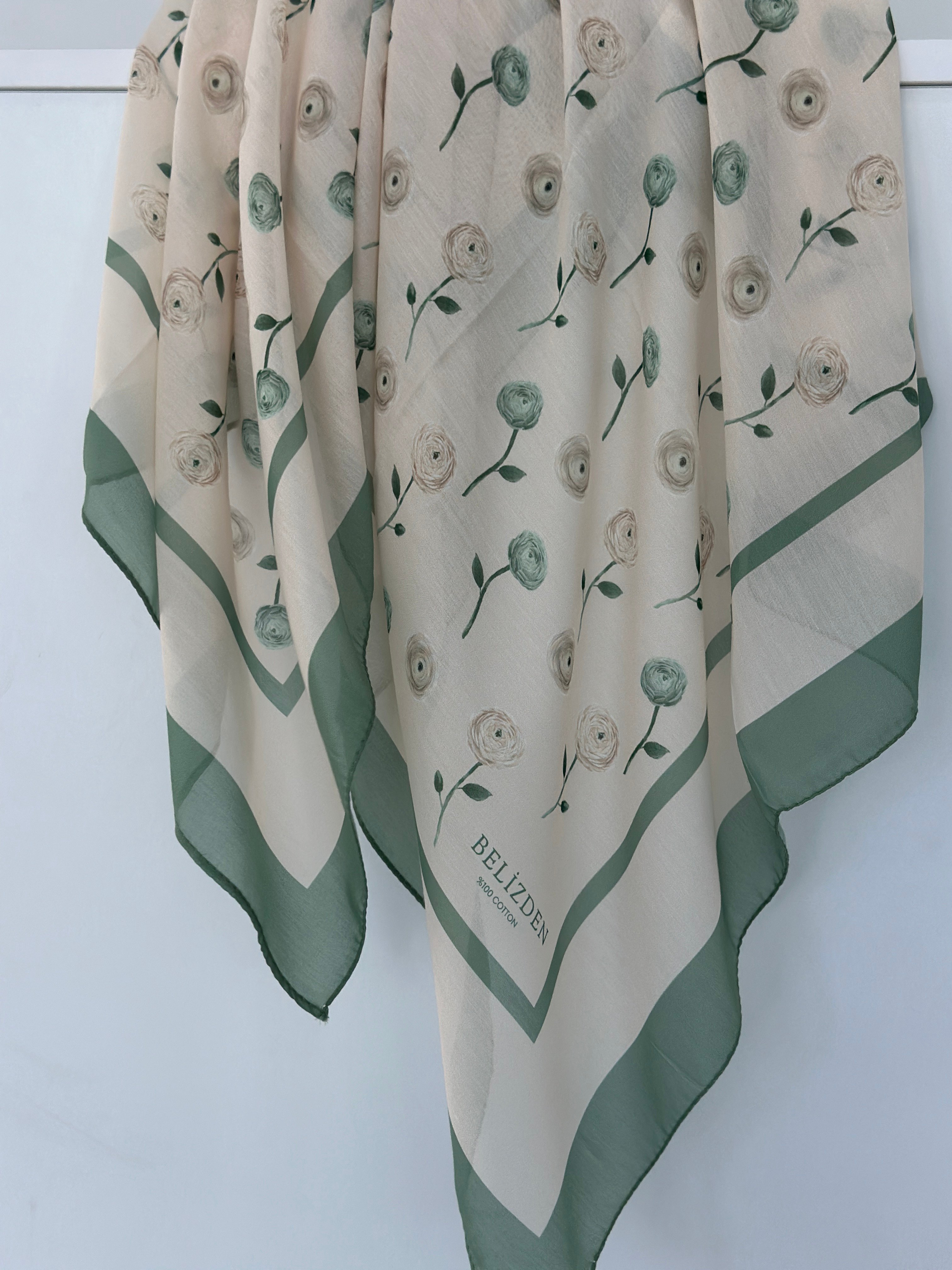 140x140 COTTON EŞARP GÜL - ÇAĞLA GÜL 