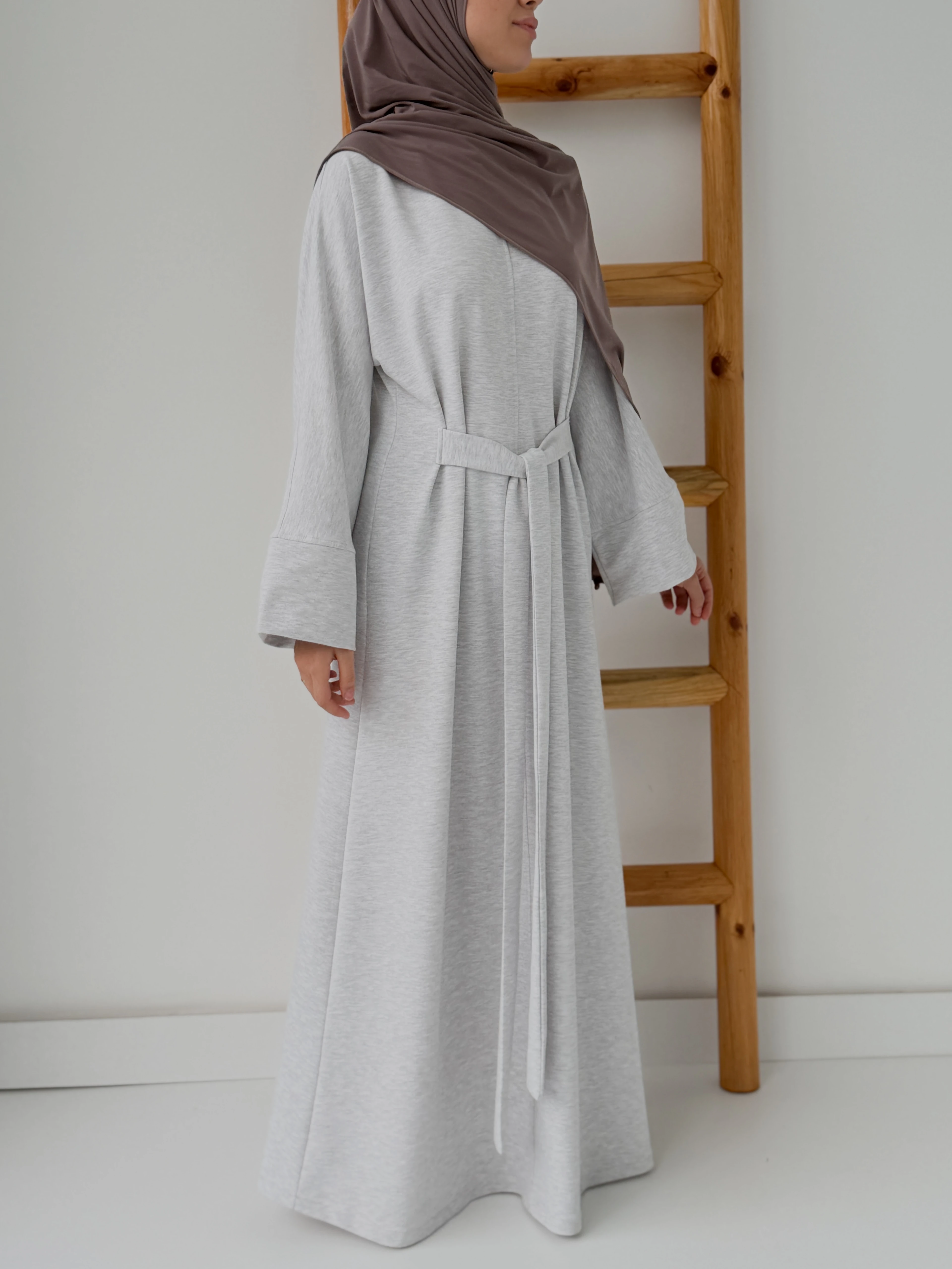 İKİ İPLİK ELBİSE  - AÇIK GRİ