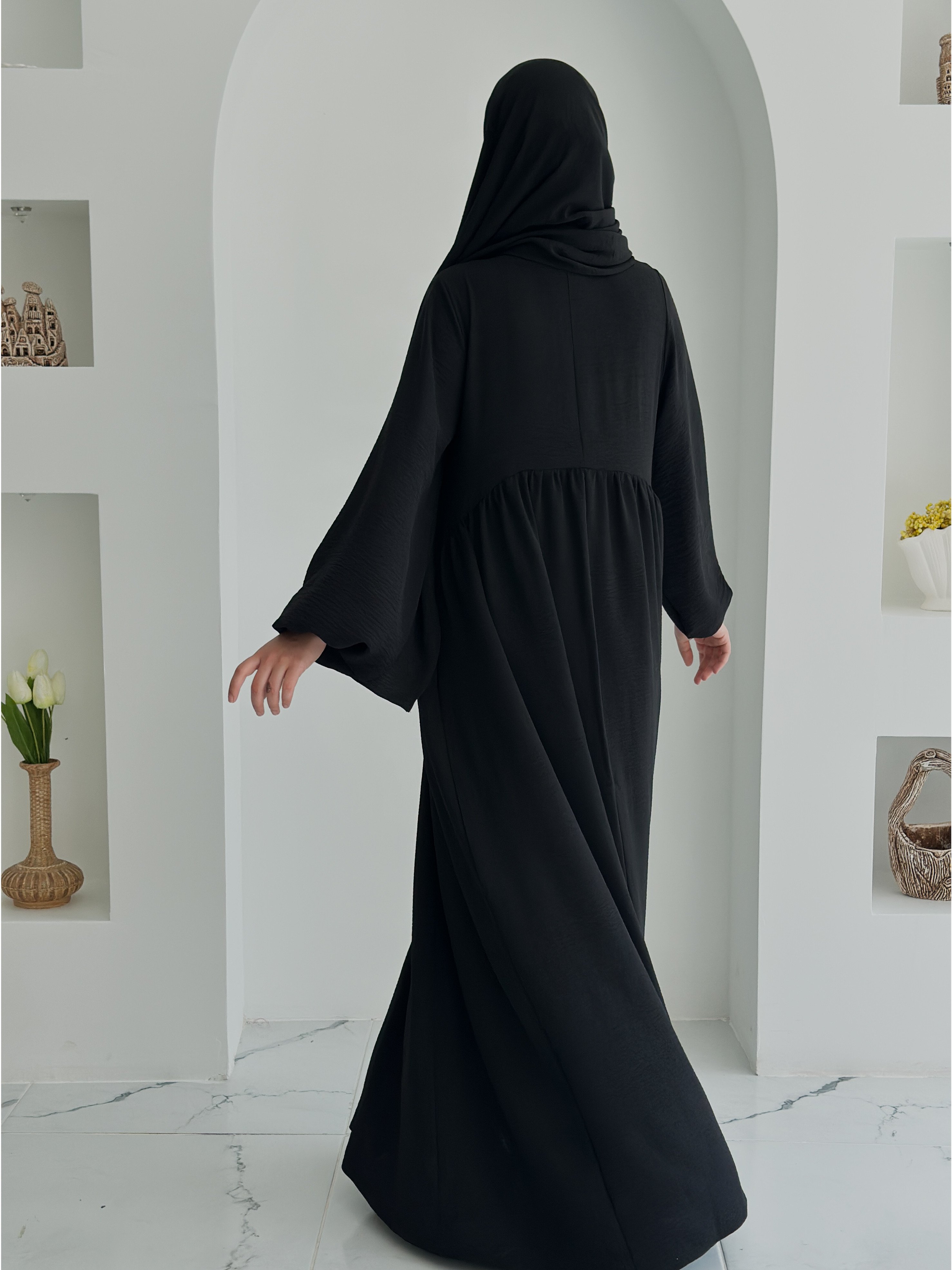 AİROBİN NEVA ABAYA  +ŞAL  - SİYAH