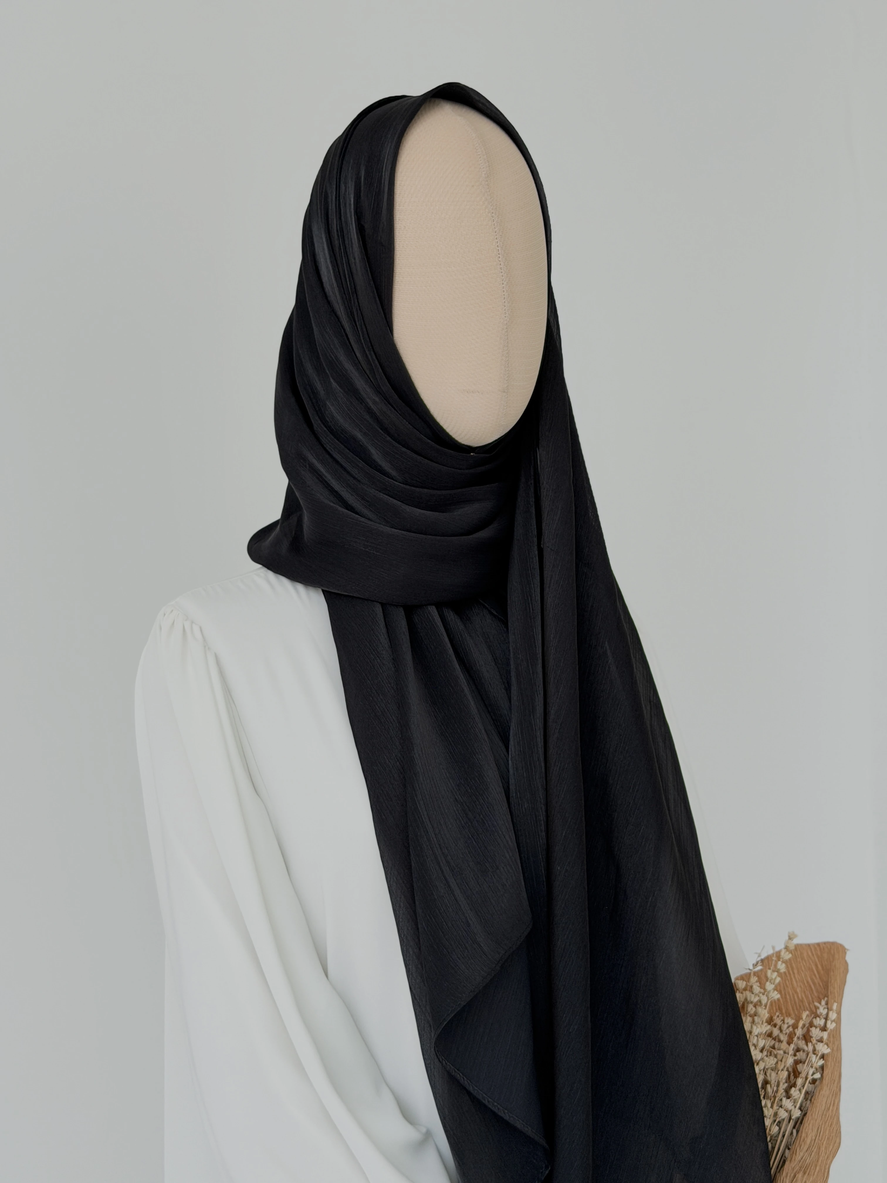 ORGANZE BELLA ŞAL SİYAH