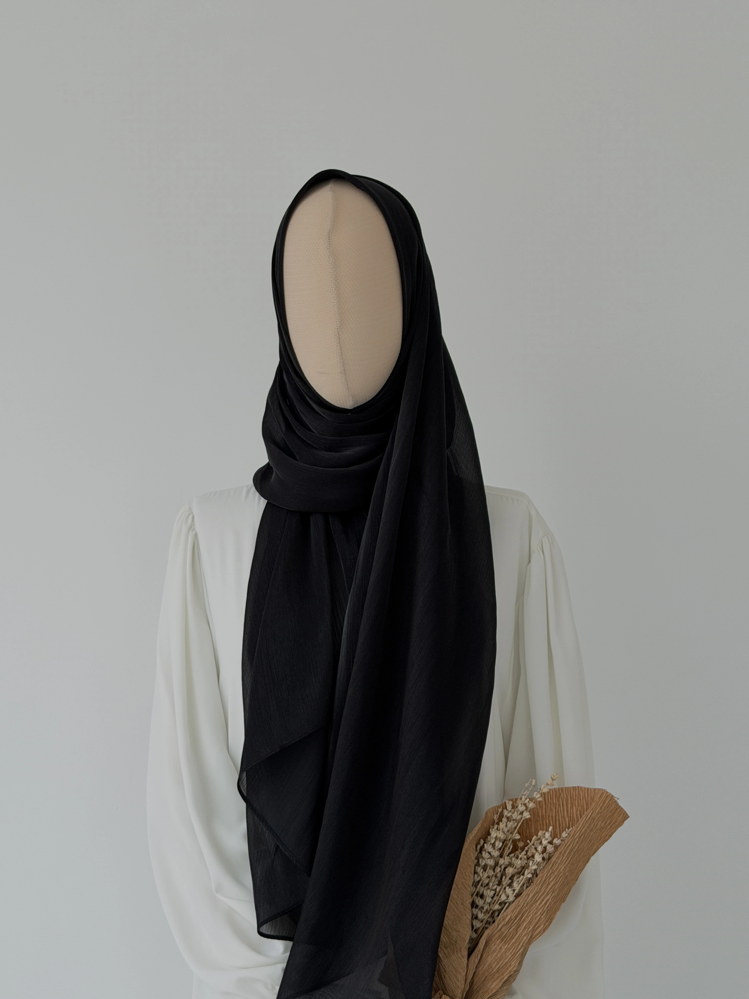 ORGANZE BELLA ŞAL SİYAH