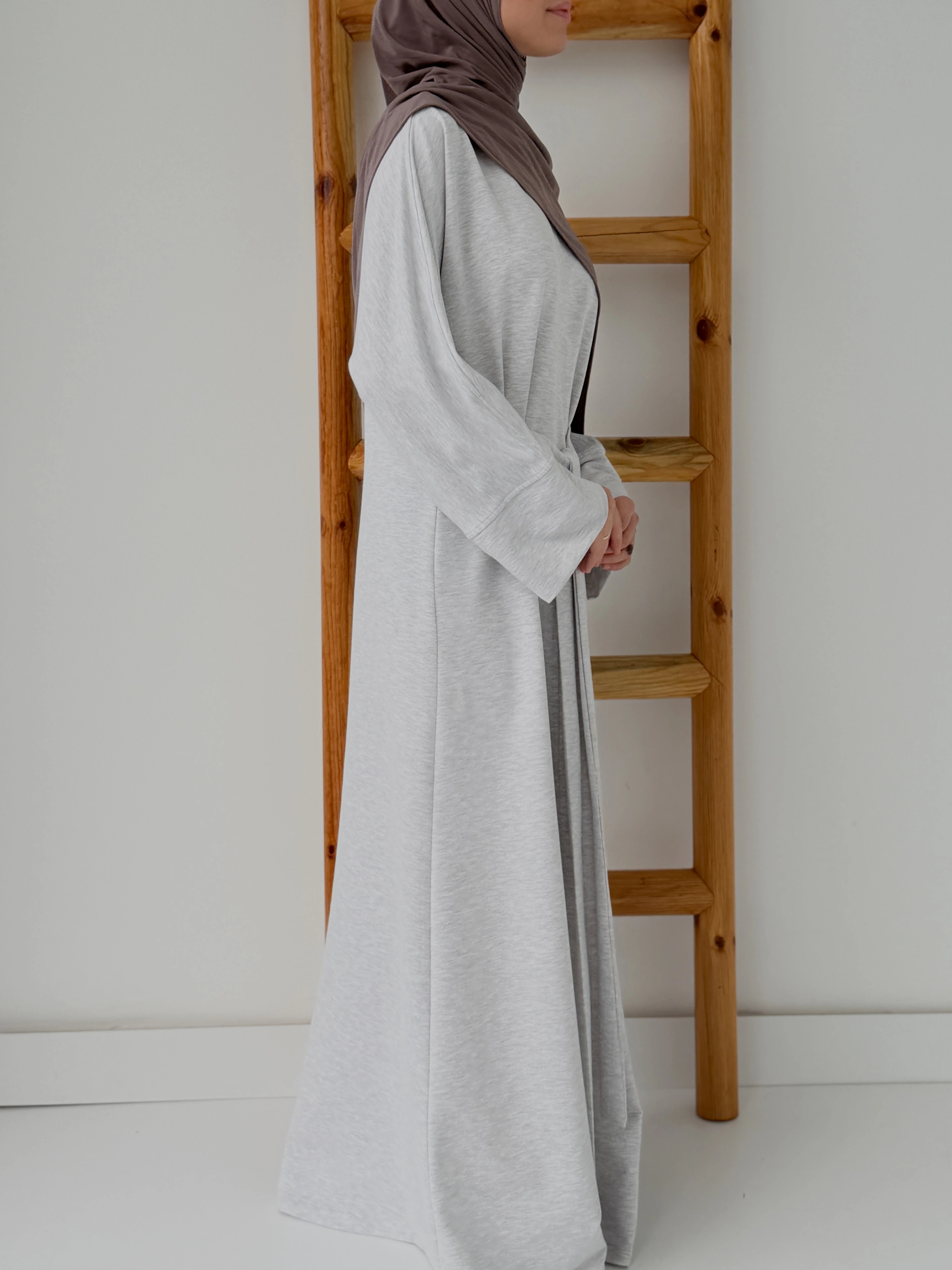 İKİ İPLİK ELBİSE  - AÇIK GRİ