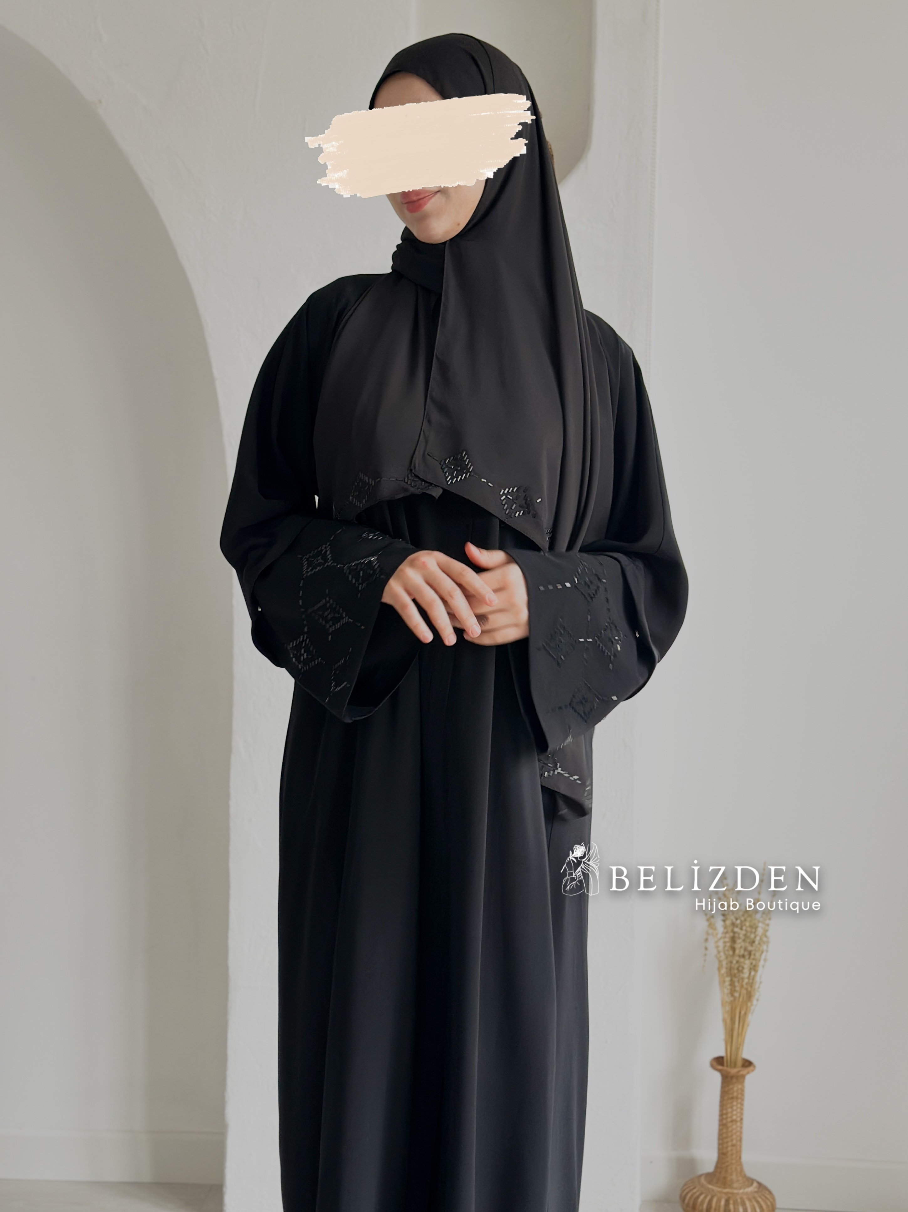 ALİNA ABAYA+ŞAL - SİYAH TAŞ