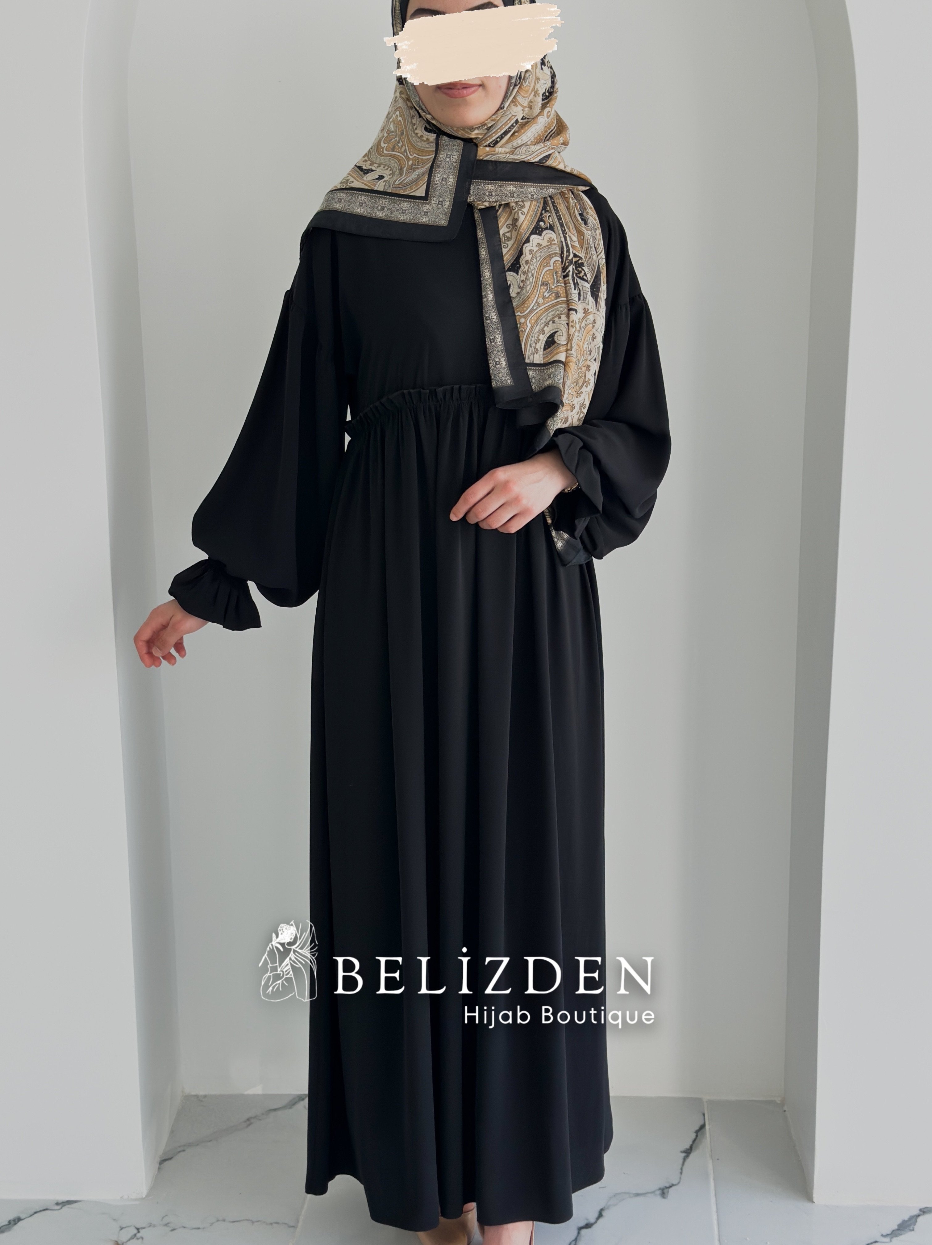 İNCİ ELBİSE  - SİYAH