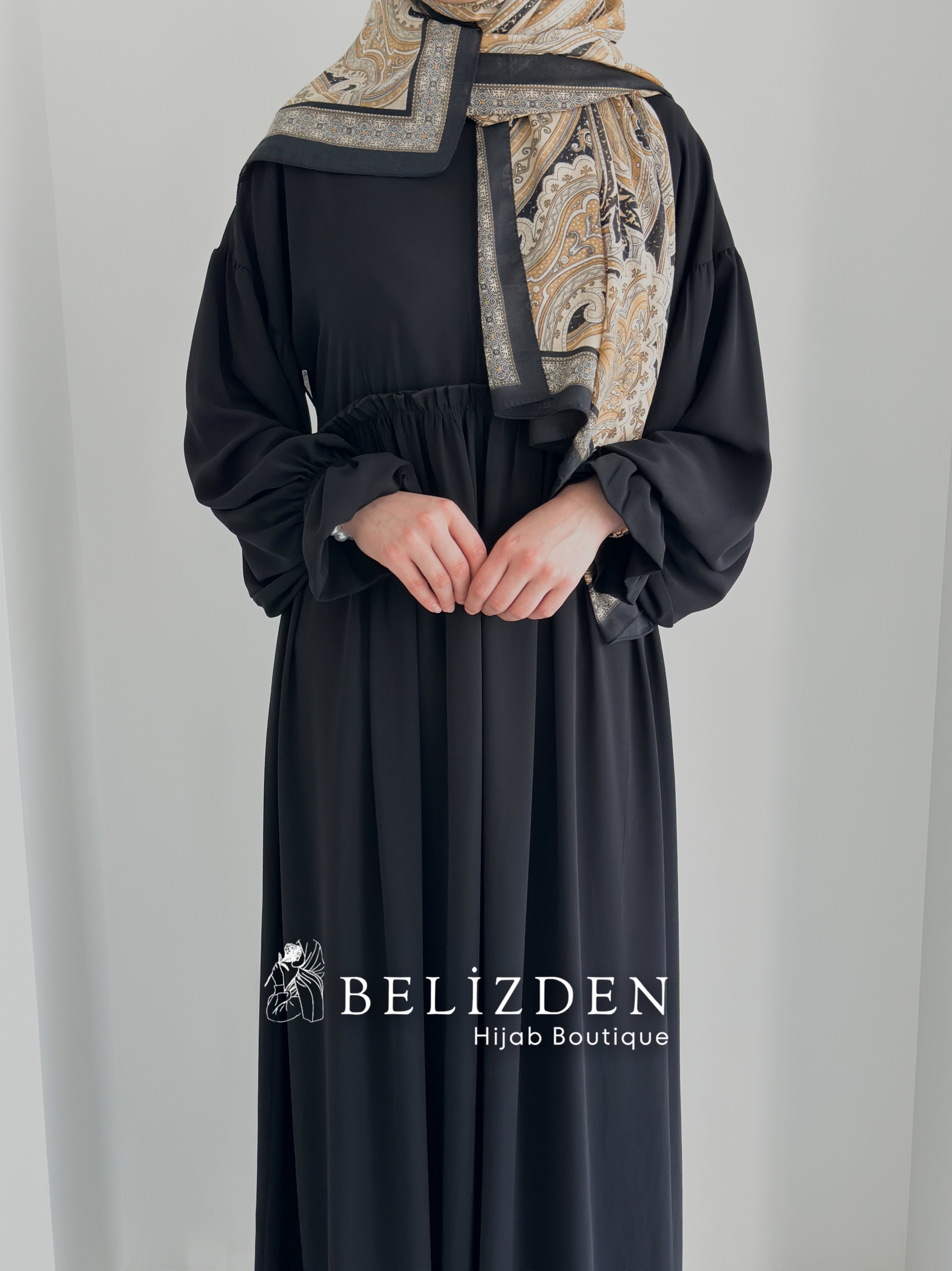 İNCİ ELBİSE  - SİYAH
