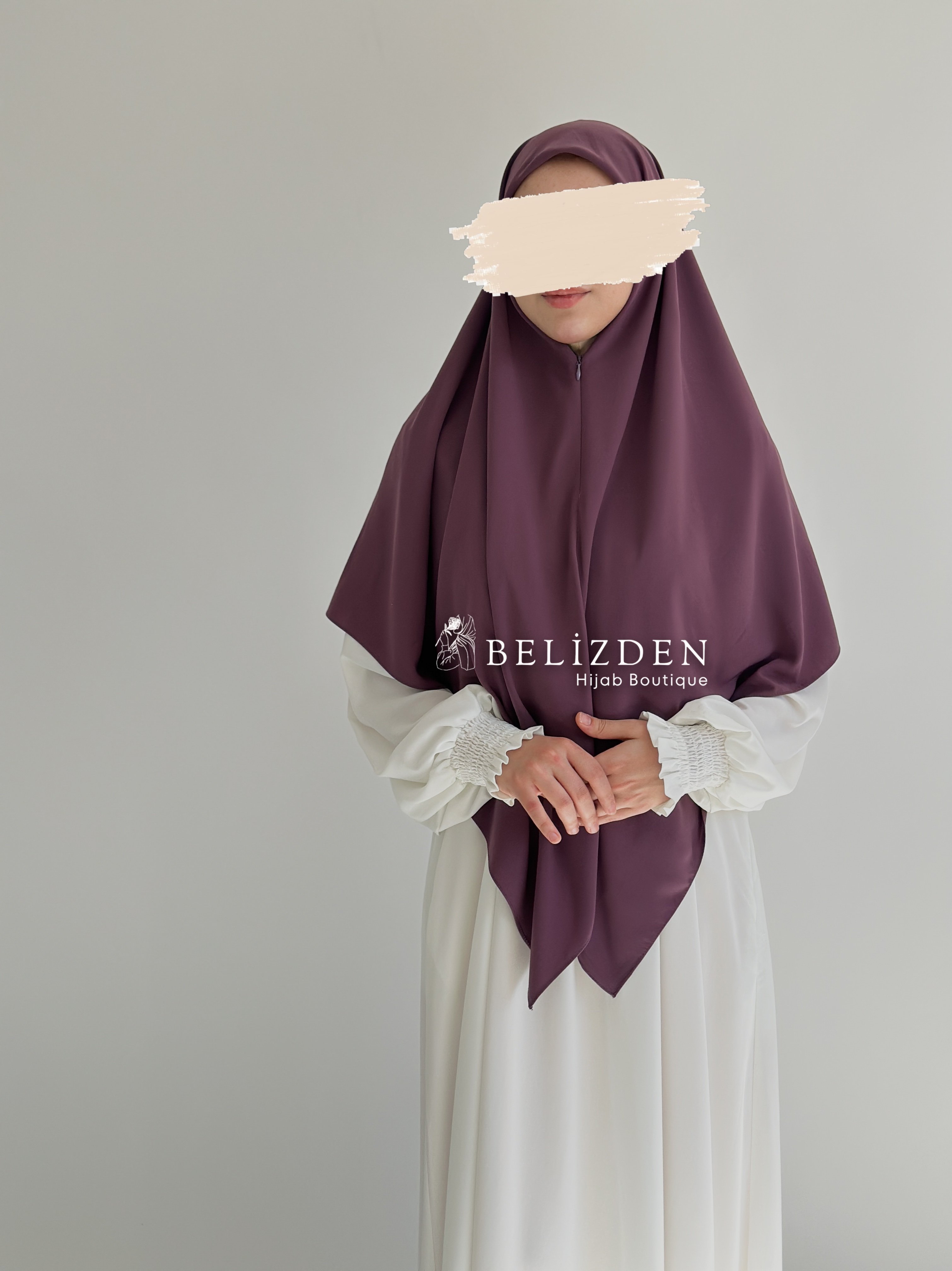 FİRUZE EŞARP 130x130 FERMUARLI - LEYLAK