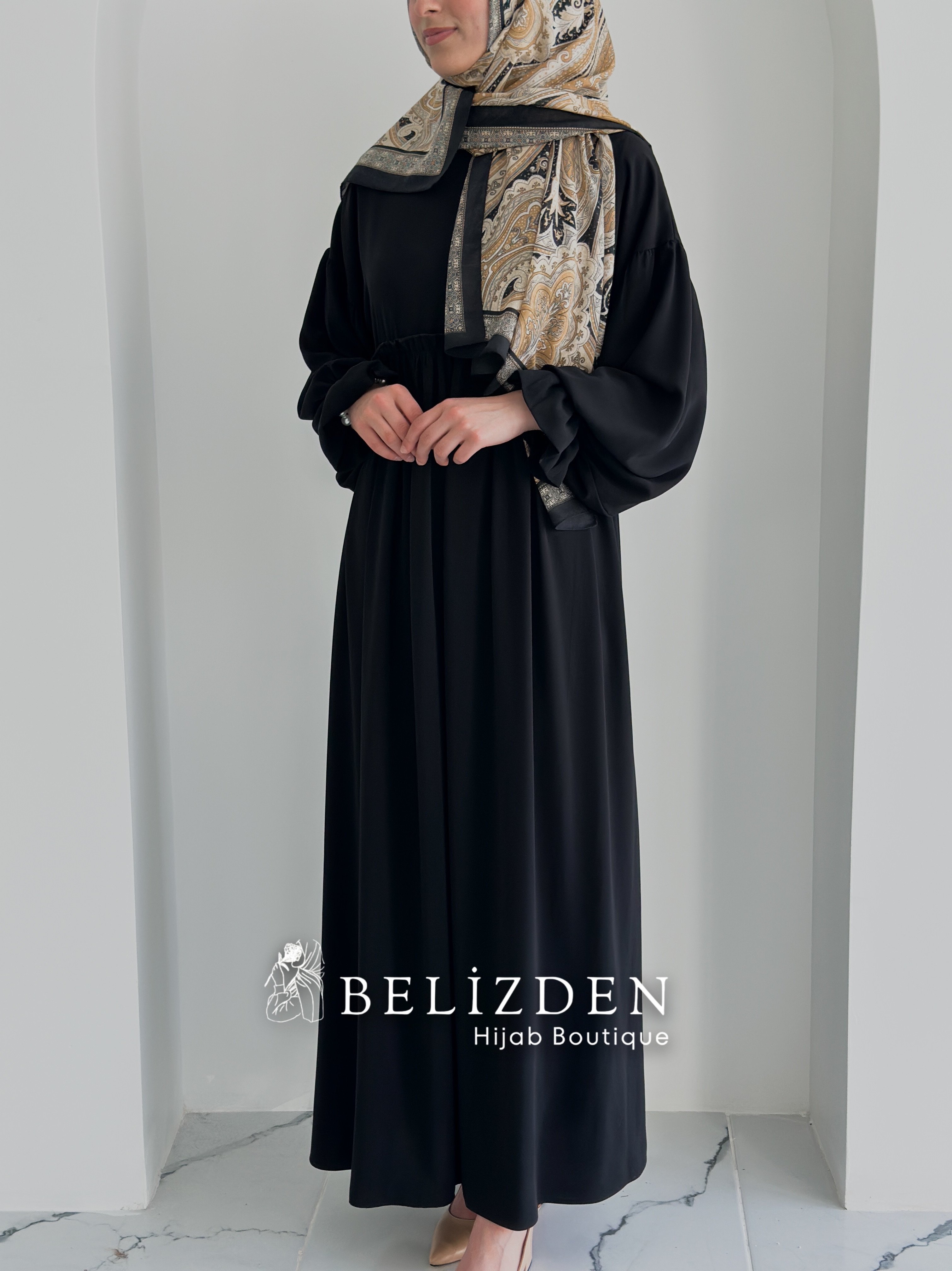 İNCİ ELBİSE  - SİYAH