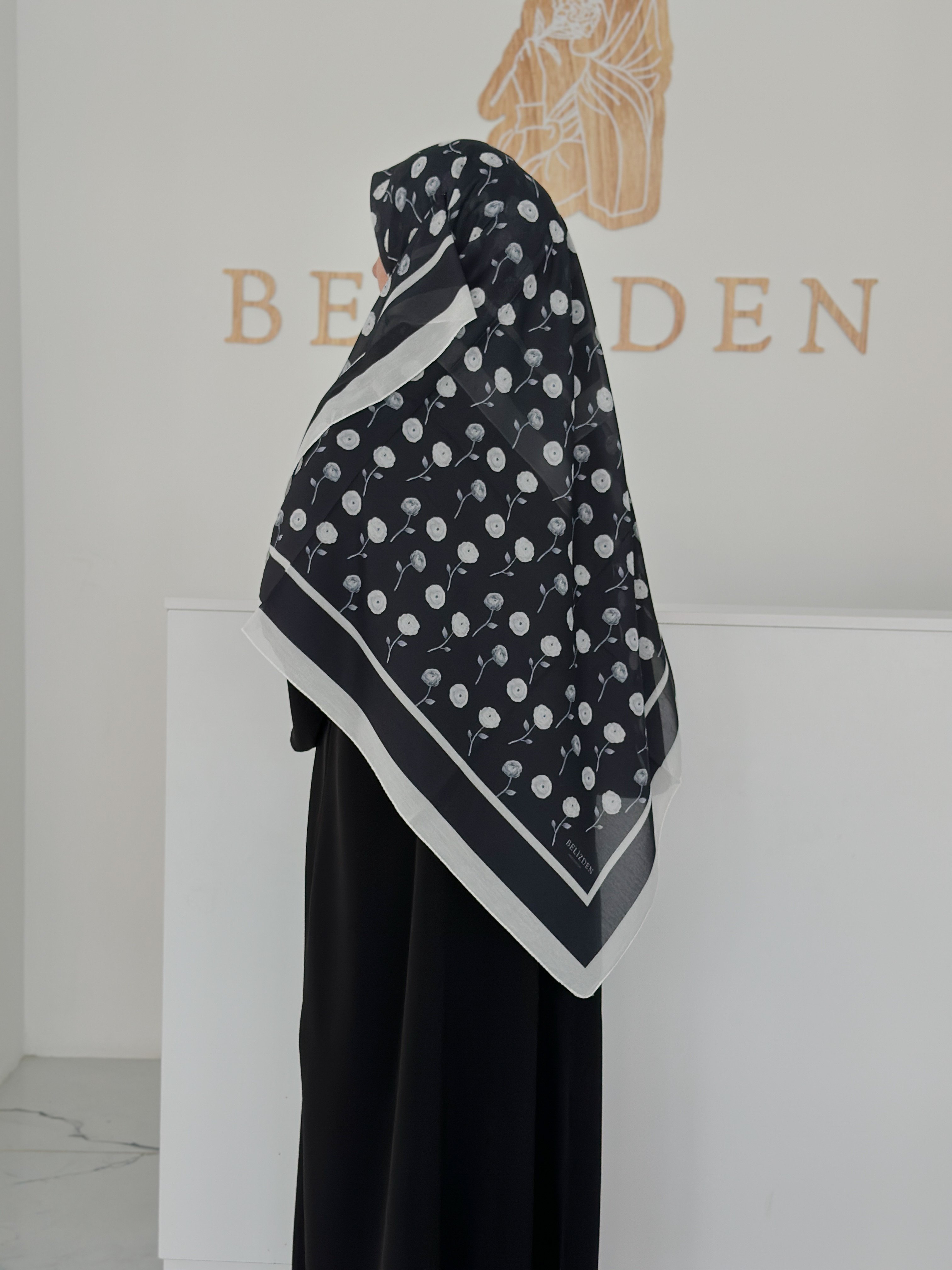 140x140 COTTON EŞARP GÜL