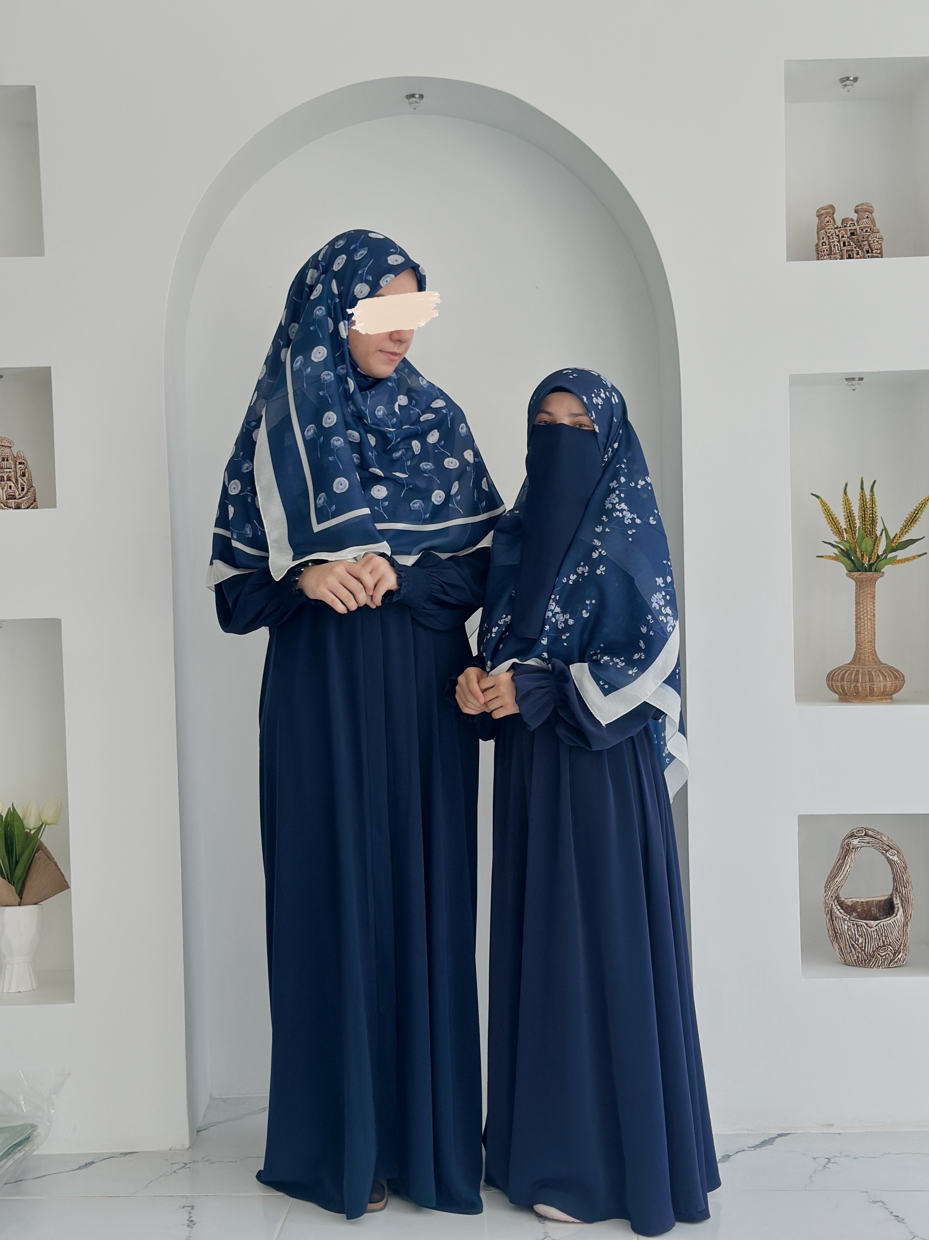 140x140 COTTON EŞARP GÜL - LACİVERT GÜL 